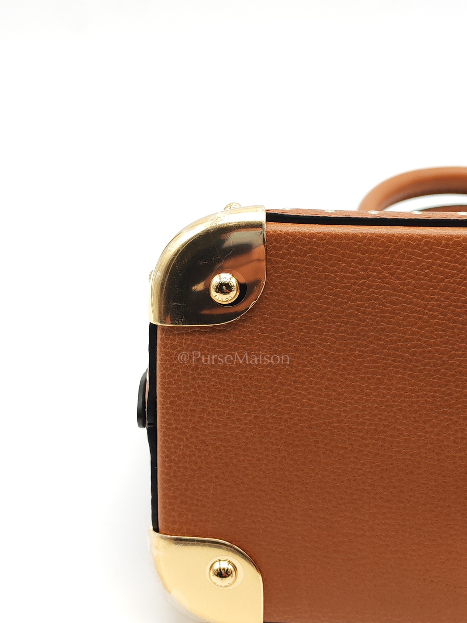 Alma Trunk BB in Tan Smooth Calfskin Leather & Gold Hardware Microchip