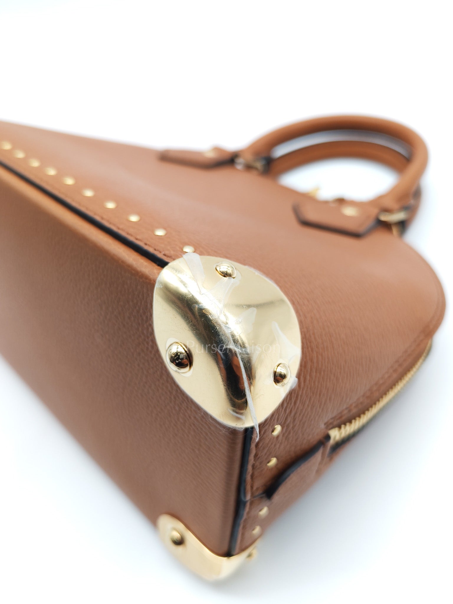 Alma Trunk BB in Tan Smooth Calfskin Leather & Gold Hardware Microchip