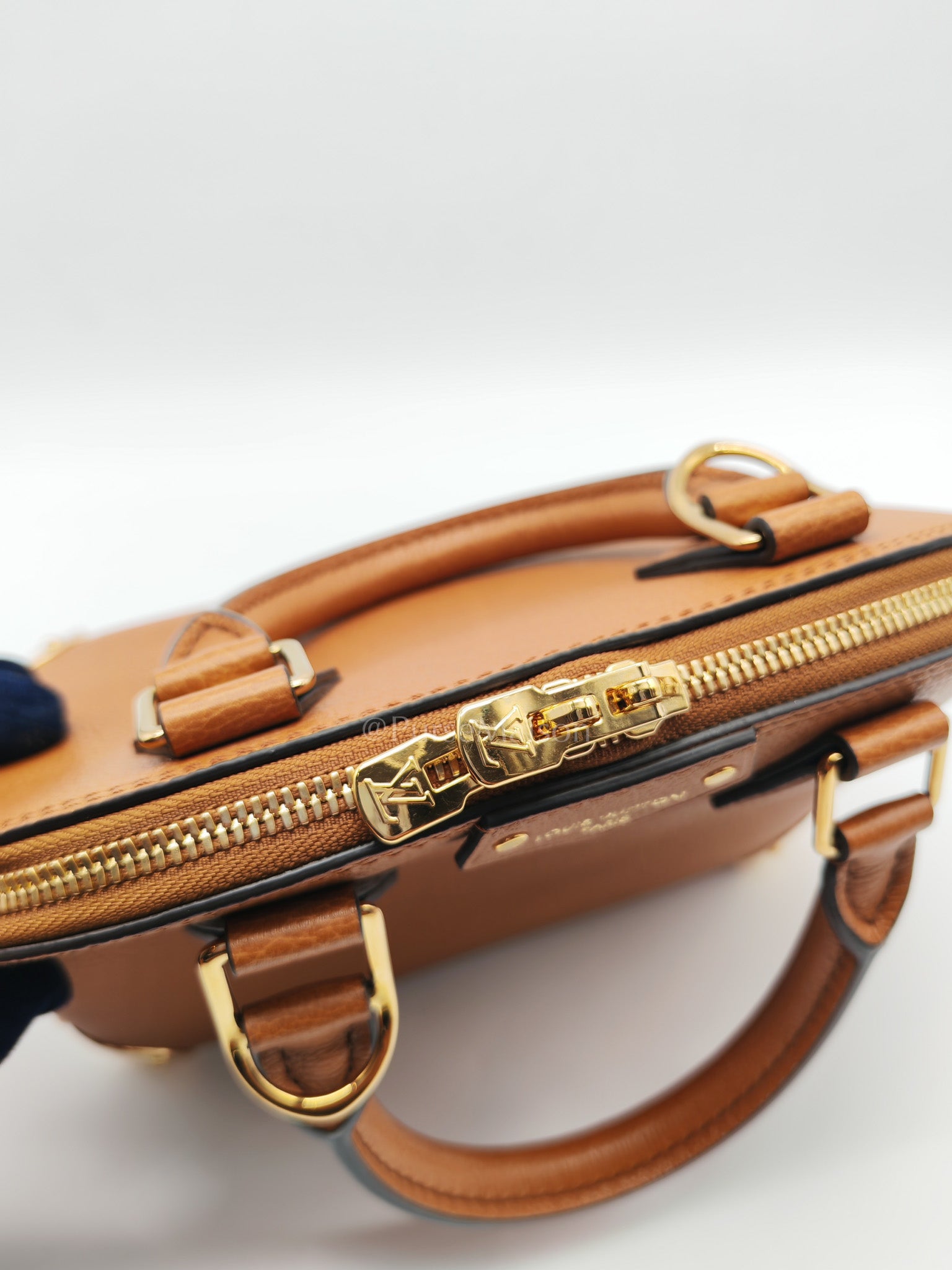 Alma Trunk BB in Tan Smooth Calfskin Leather & Gold Hardware Microchip