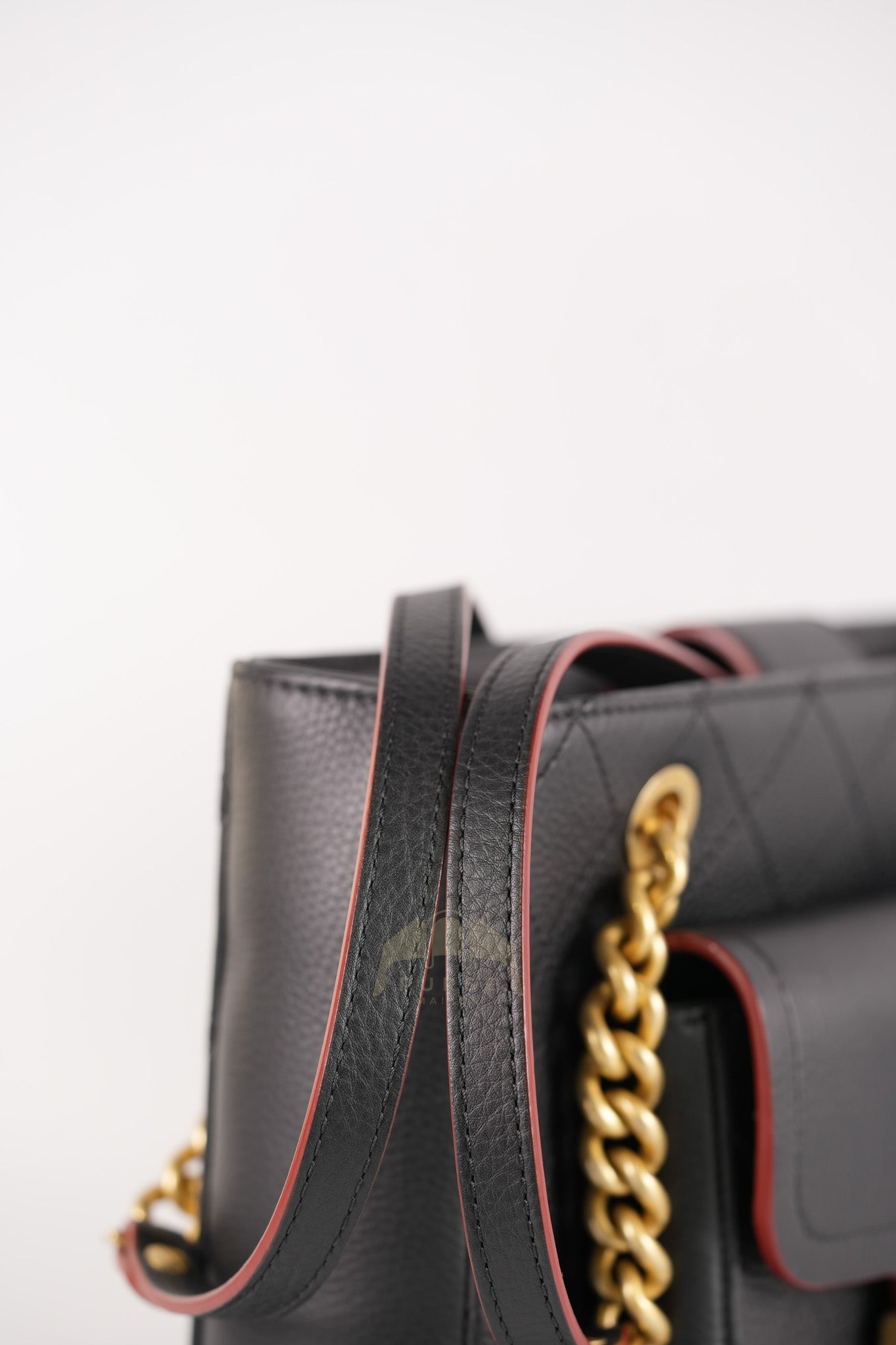 Archi Chic Small Shopping Tote in Black Quilted Grained Calfskin Leather Aged Gold Hardware (Series 25) | Purse Maison Luxury Bags Shop