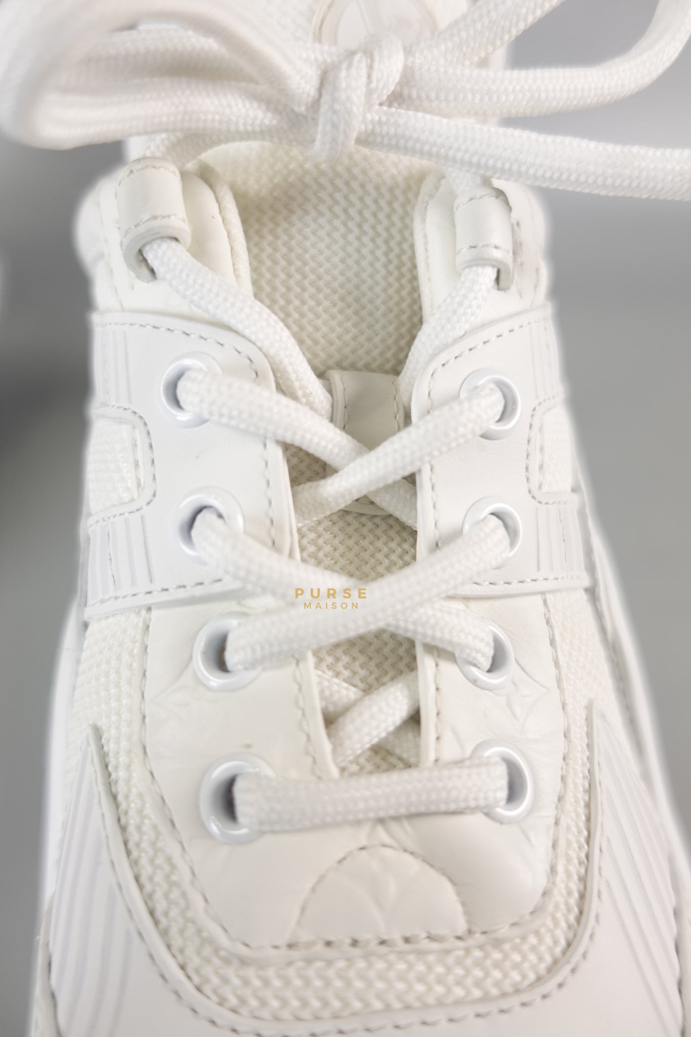 Archlight 2.0 White Monogram Sneakers Size 37 (22cm) | Purse Maison Luxury Bags Shop