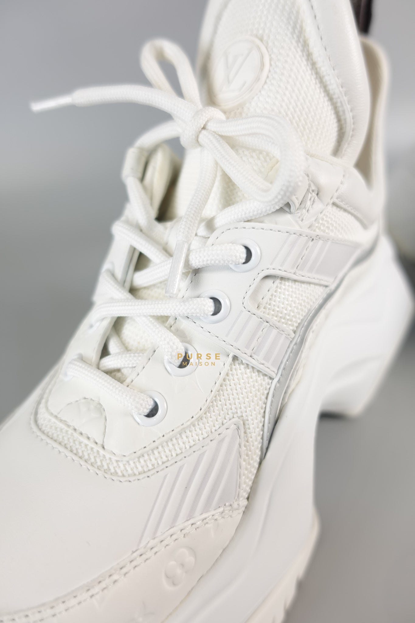 Archlight 2.0 White Monogram Sneakers Size 37 (22cm) | Purse Maison Luxury Bags Shop