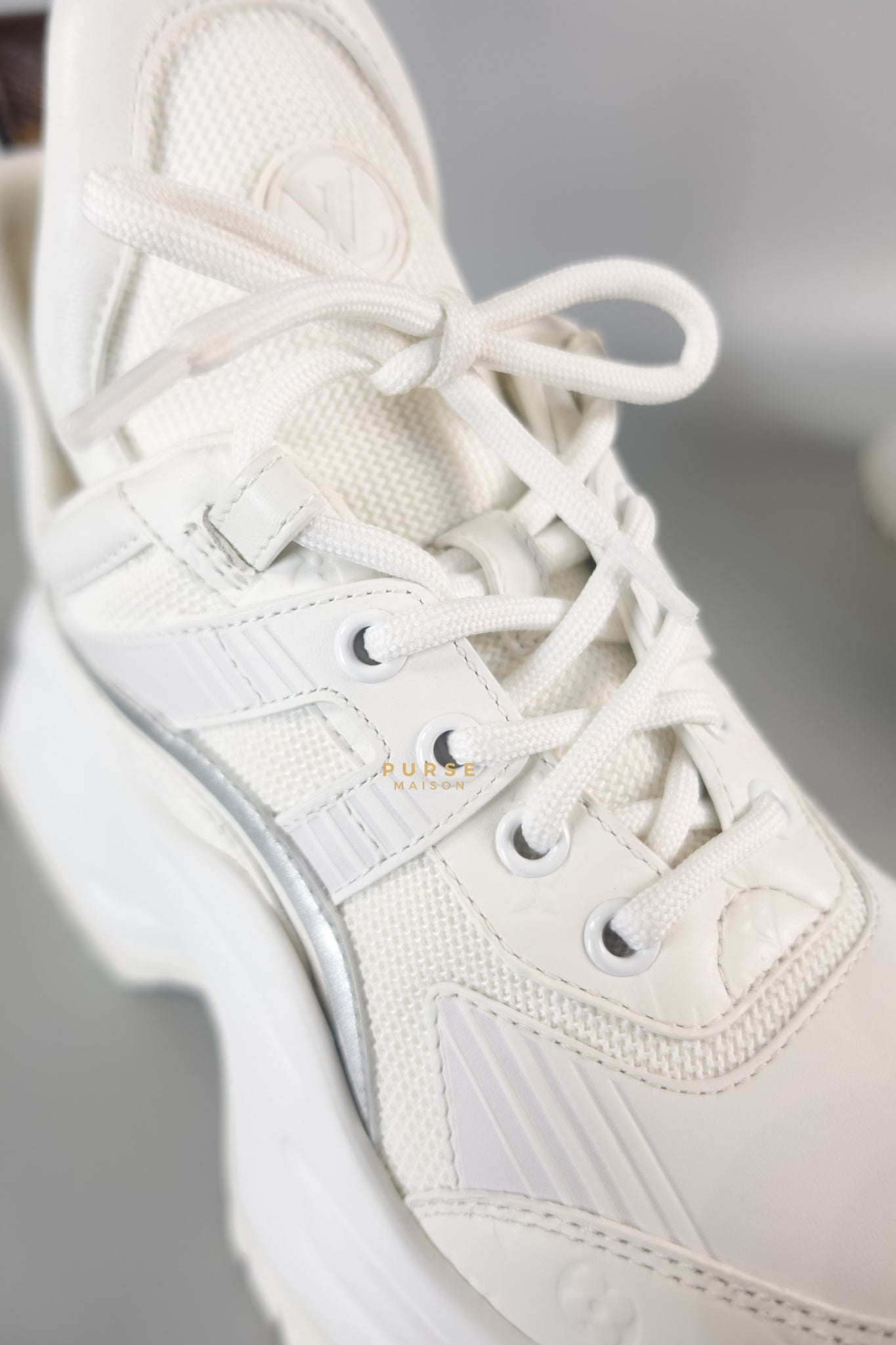 Archlight 2.0 White Monogram Sneakers Size 37 (22cm) | Purse Maison Luxury Bags Shop