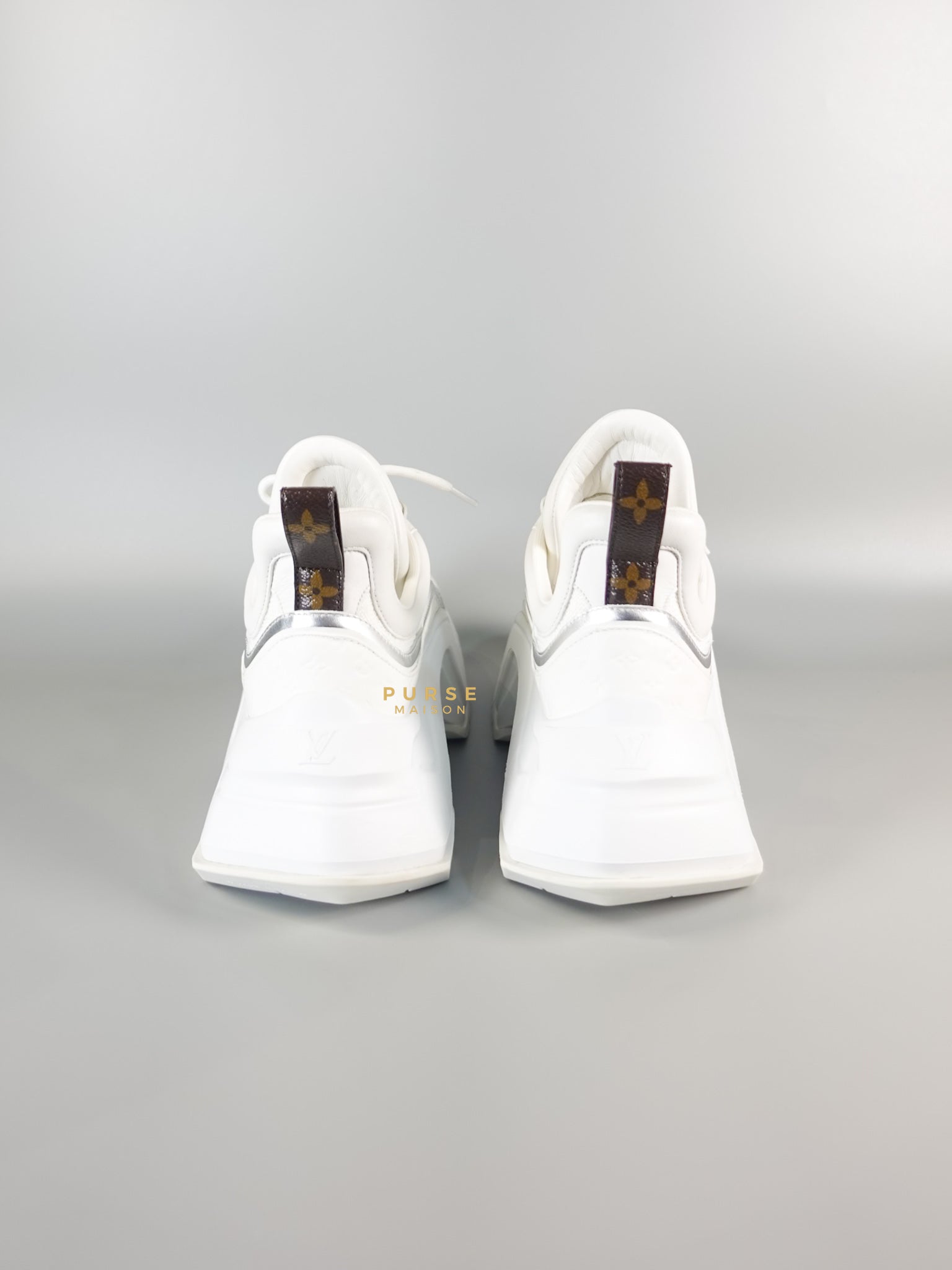 Archlight 2.0 White Monogram Sneakers Size 37 (22cm) | Purse Maison Luxury Bags Shop