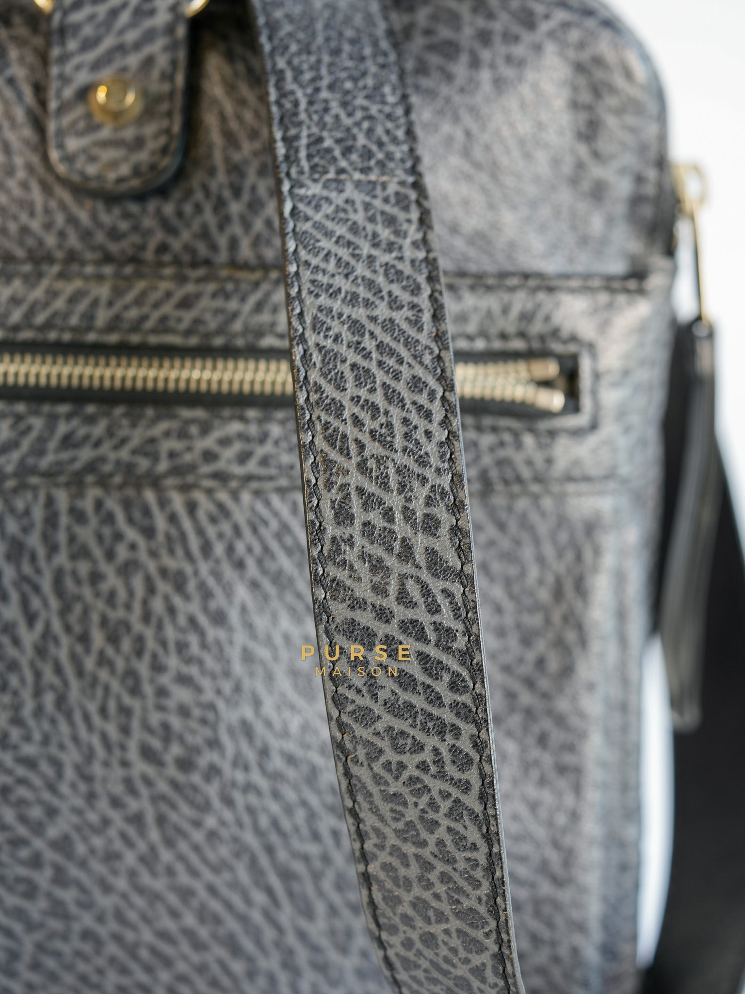 Arena Brief Case Shoulder Bag in Black Lambskin Leather | Purse Maison Luxury Bags Shop