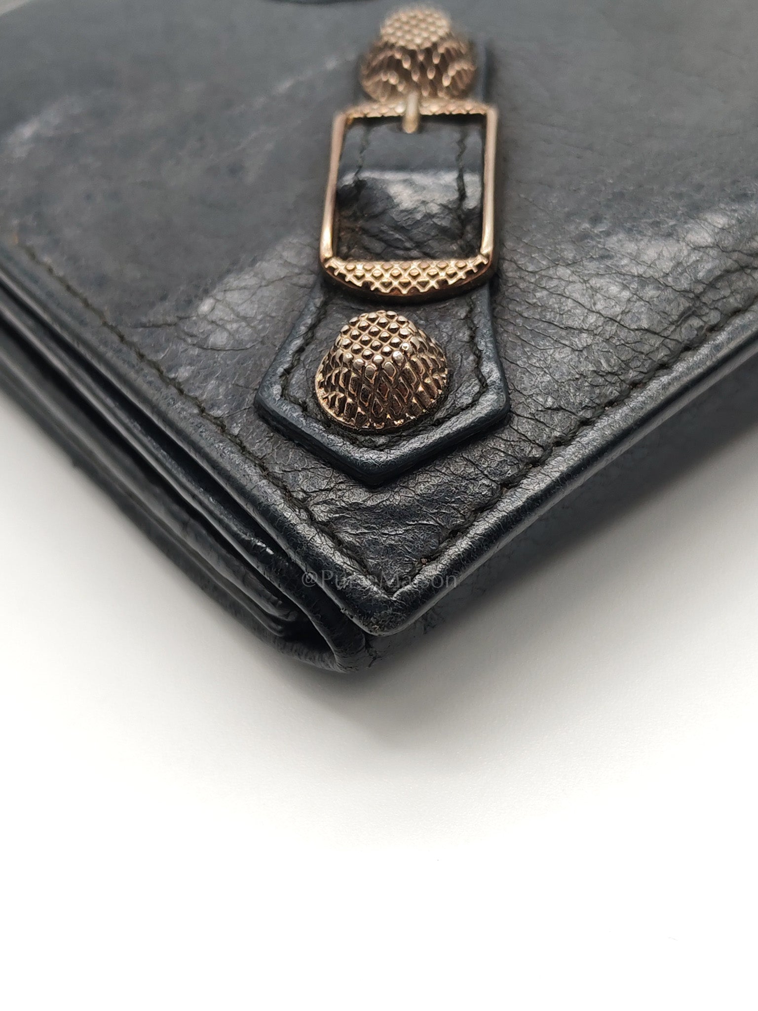 Arena Giant Continental Wallet in Black Leather | Purse Maison Luxury Bags Shop