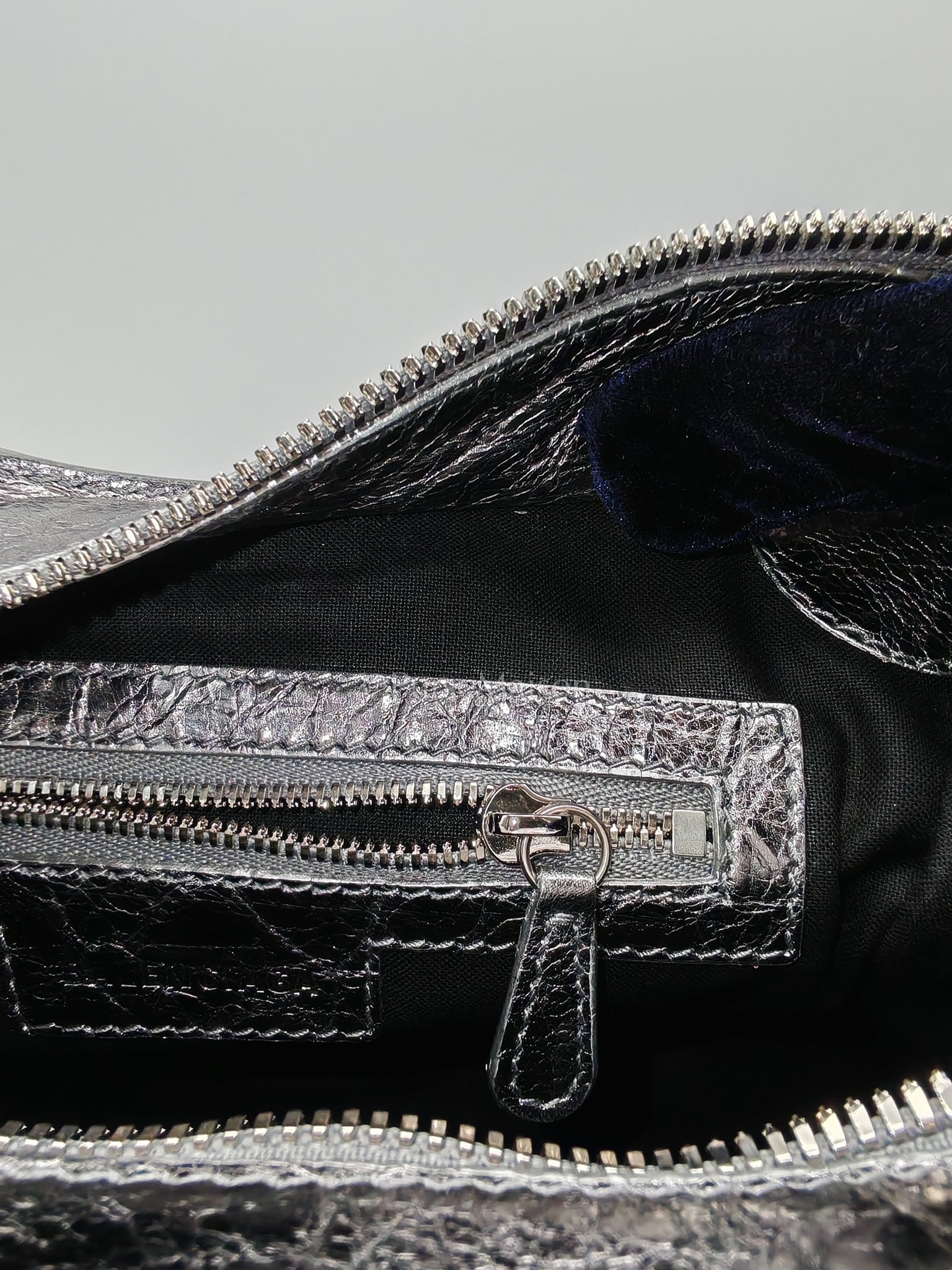 Arena Silver Crystal Metallic Leather Diamond Stud Crossbody Bag | Purse Maison Luxury Bags Shop