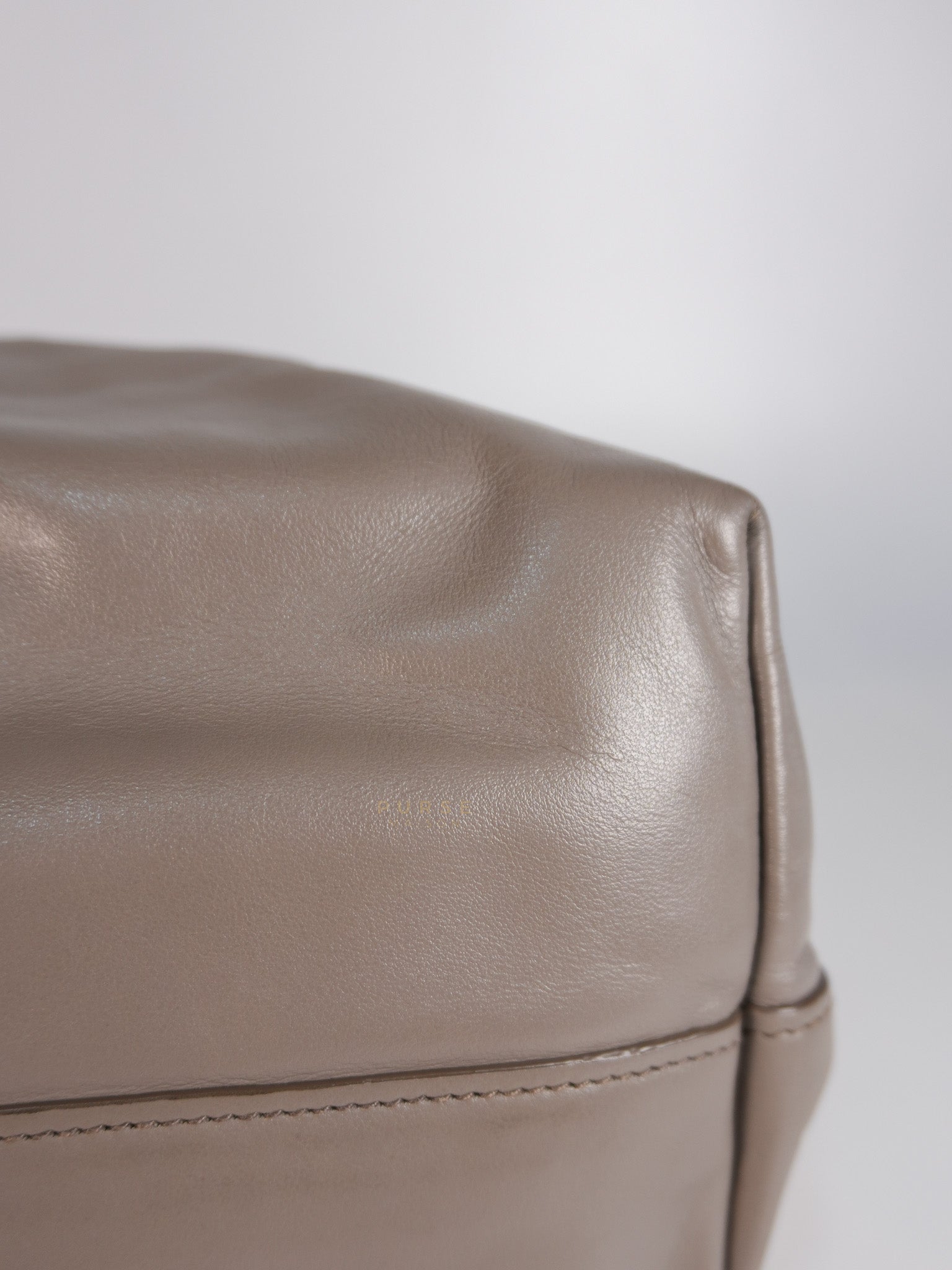 Argilla Large Gray Structured Tote Bag | Purse Maison Luxury Bags Shop
