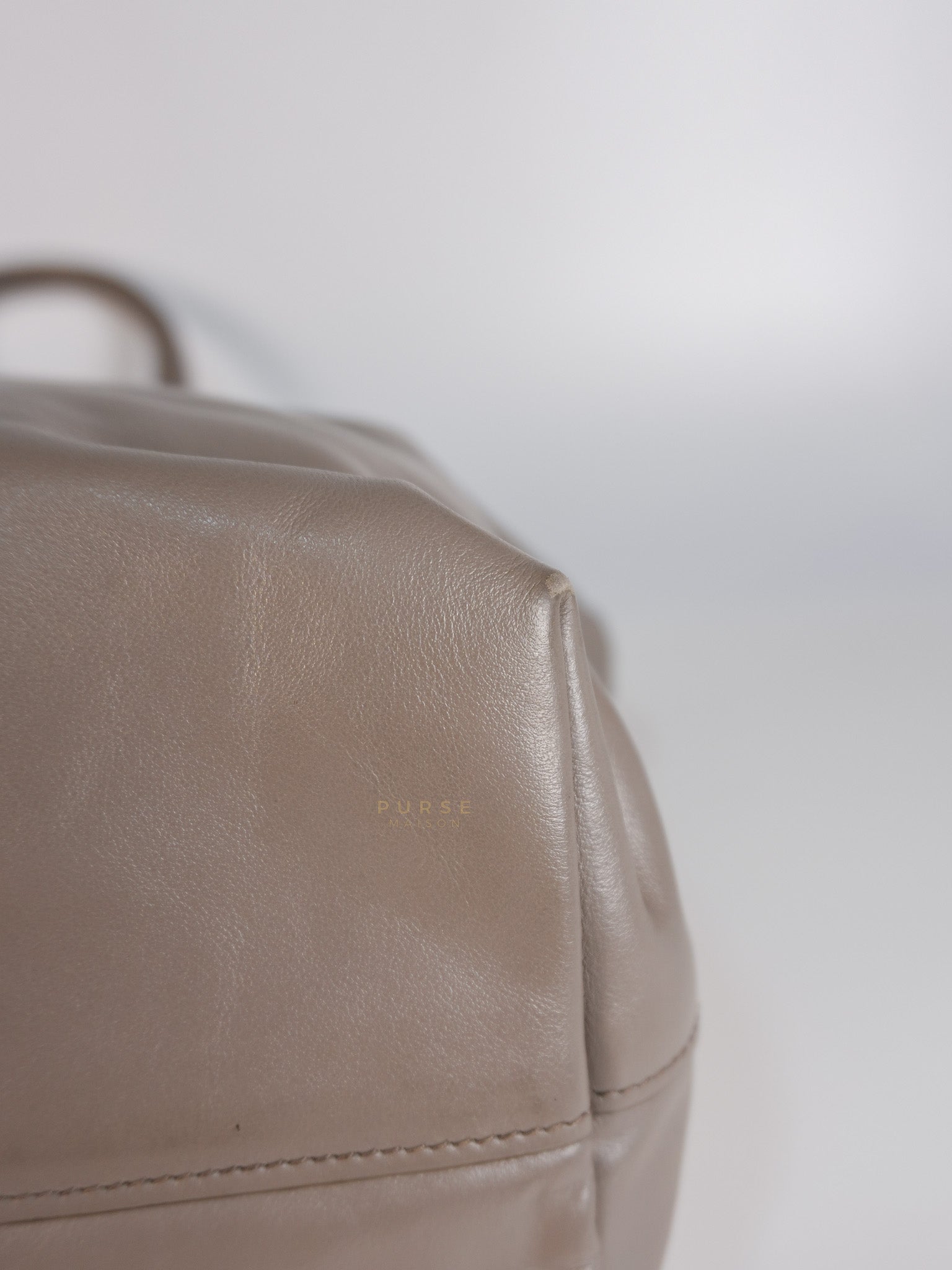 Argilla Large Gray Structured Tote Bag | Purse Maison Luxury Bags Shop
