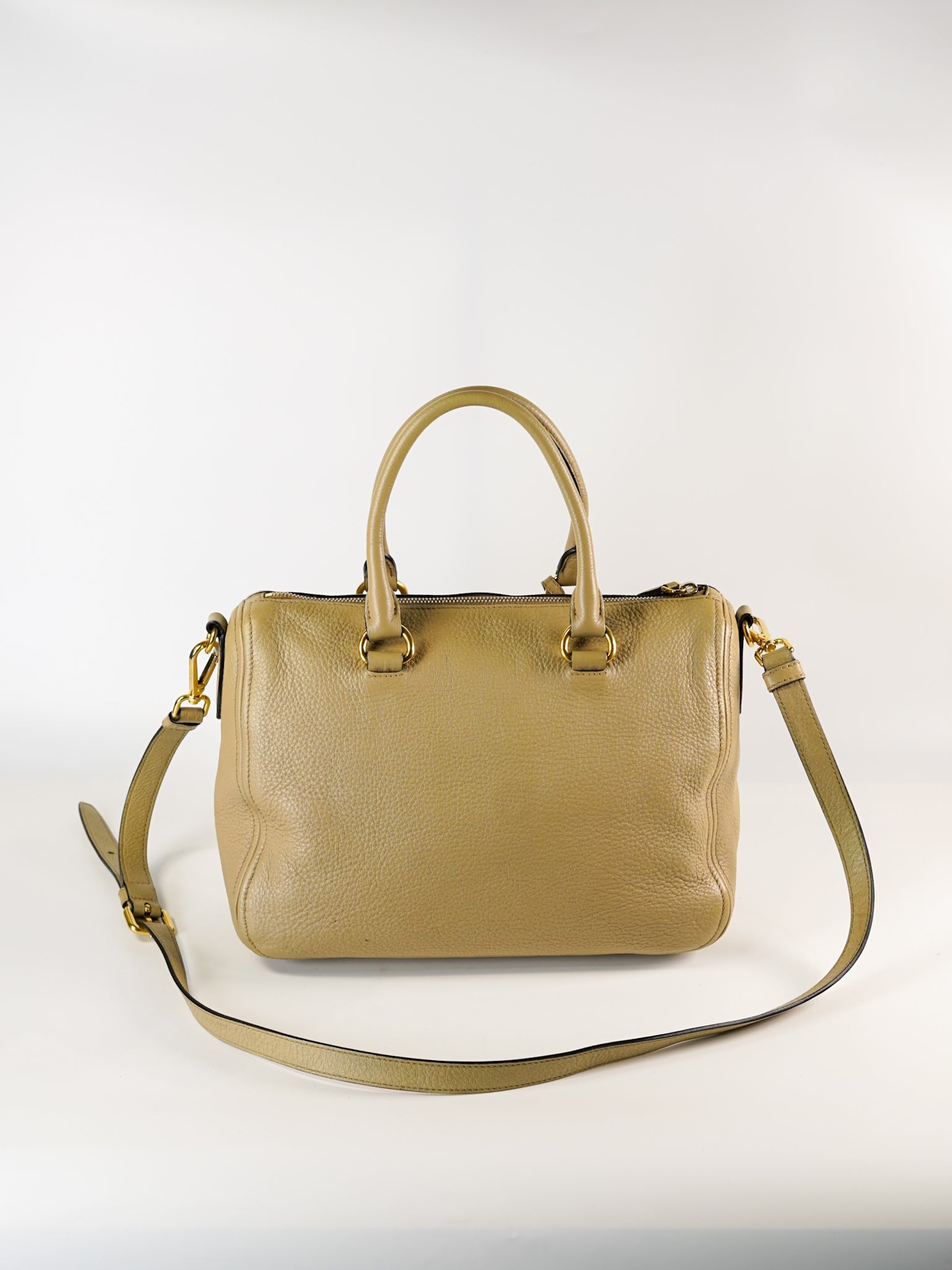 Argilla Vitello Phenix Leather Bauletto Bag in Gold Hardware | Purse Maison Luxury Bags Shop