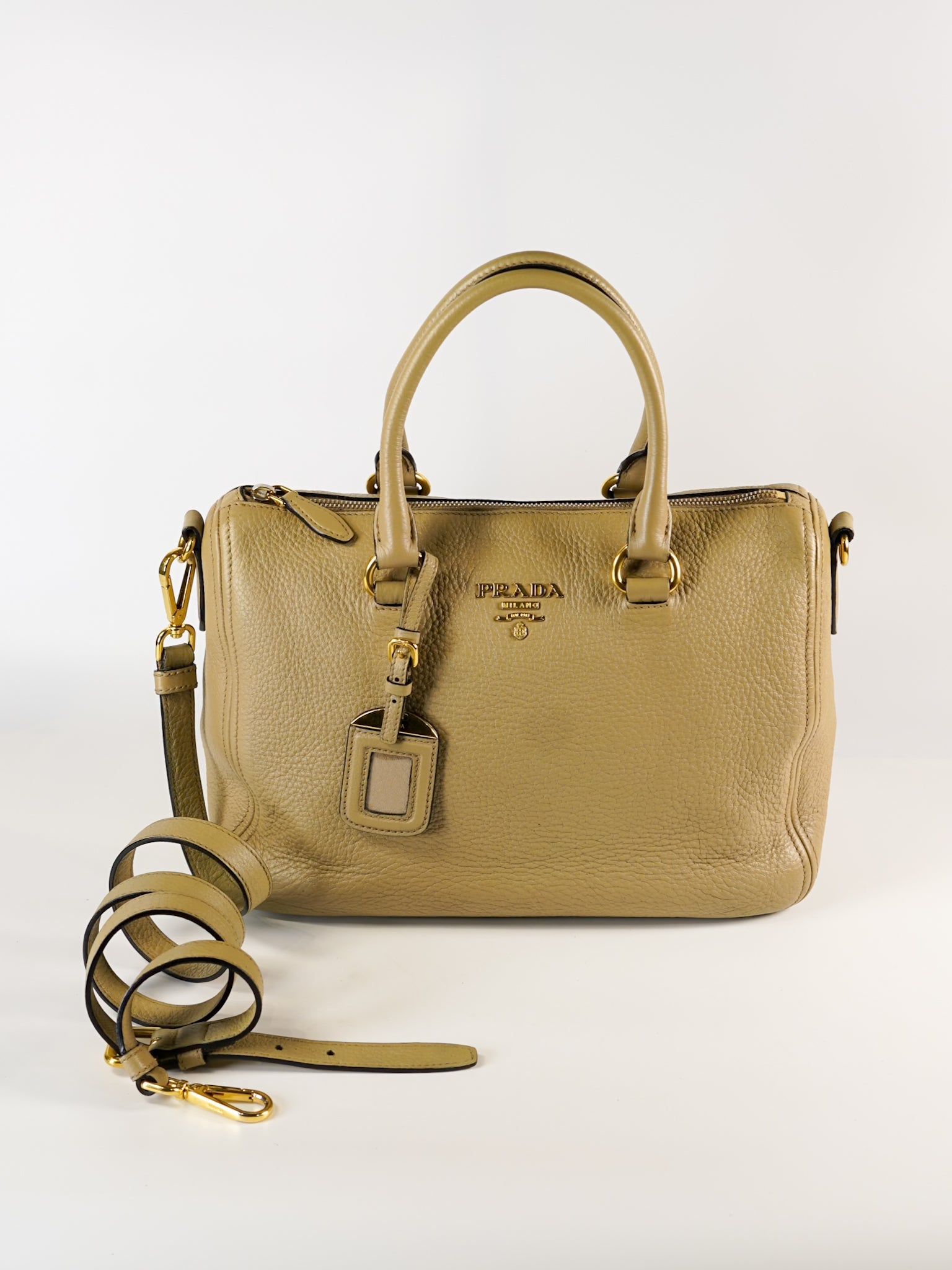 Argilla Vitello Phenix Leather Bauletto Bag in Gold Hardware | Purse Maison Luxury Bags Shop