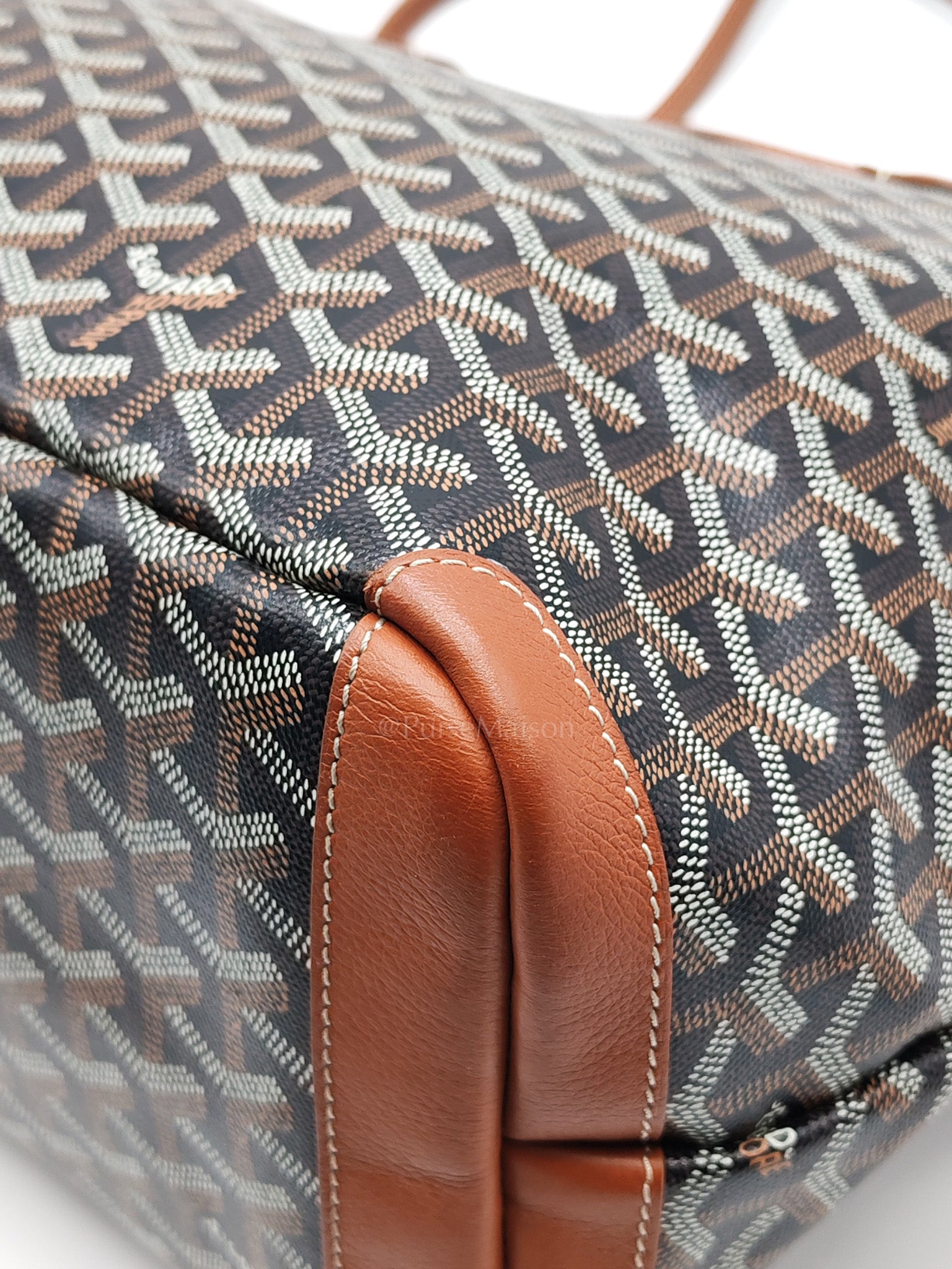 Artois GM Tote in Tan/Black Goyardine Canvas | Purse Maison Luxury Bags Shop