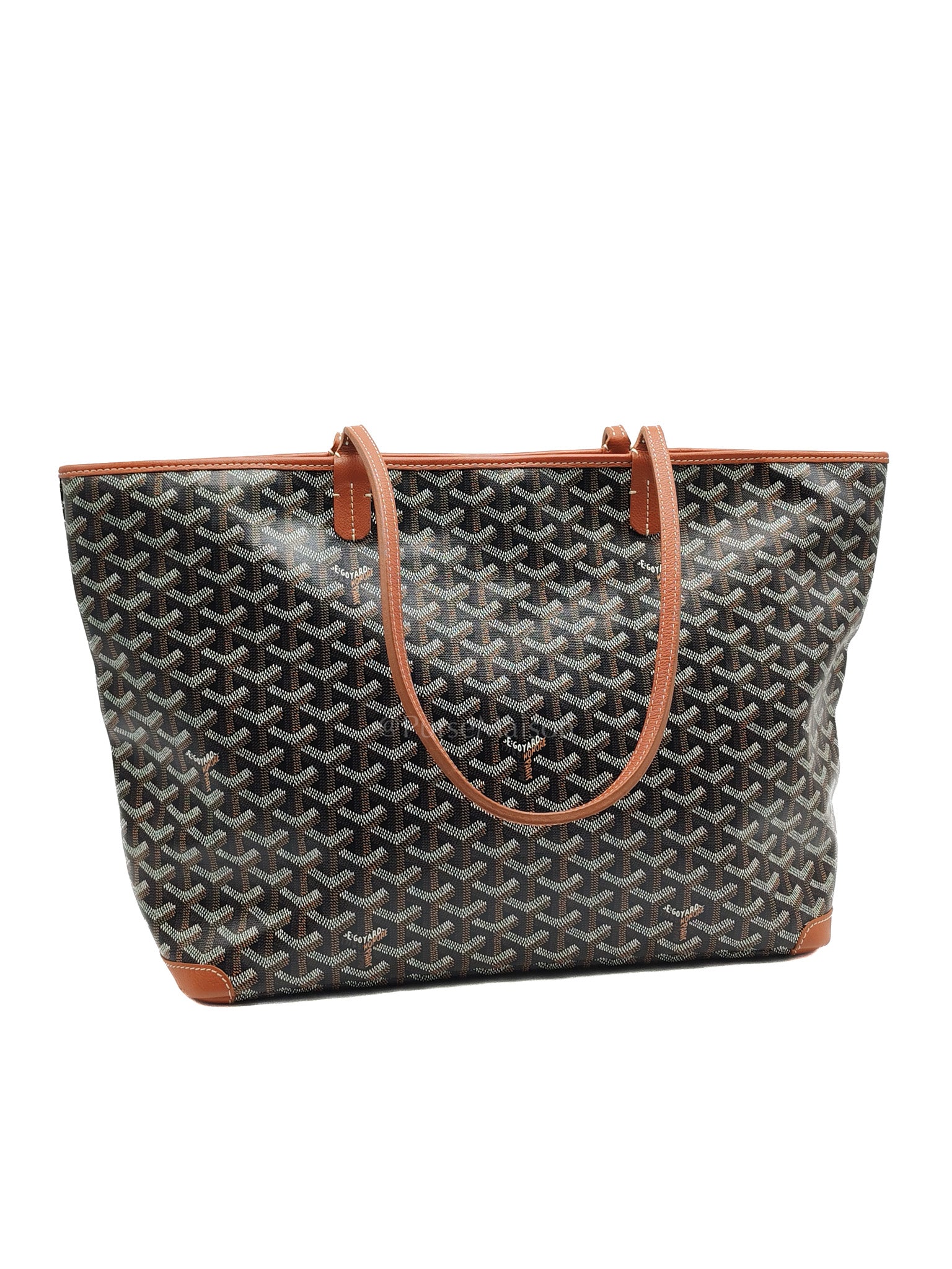 Artois GM Tote in Tan/Black Goyardine Canvas | Purse Maison Luxury Bags Shop
