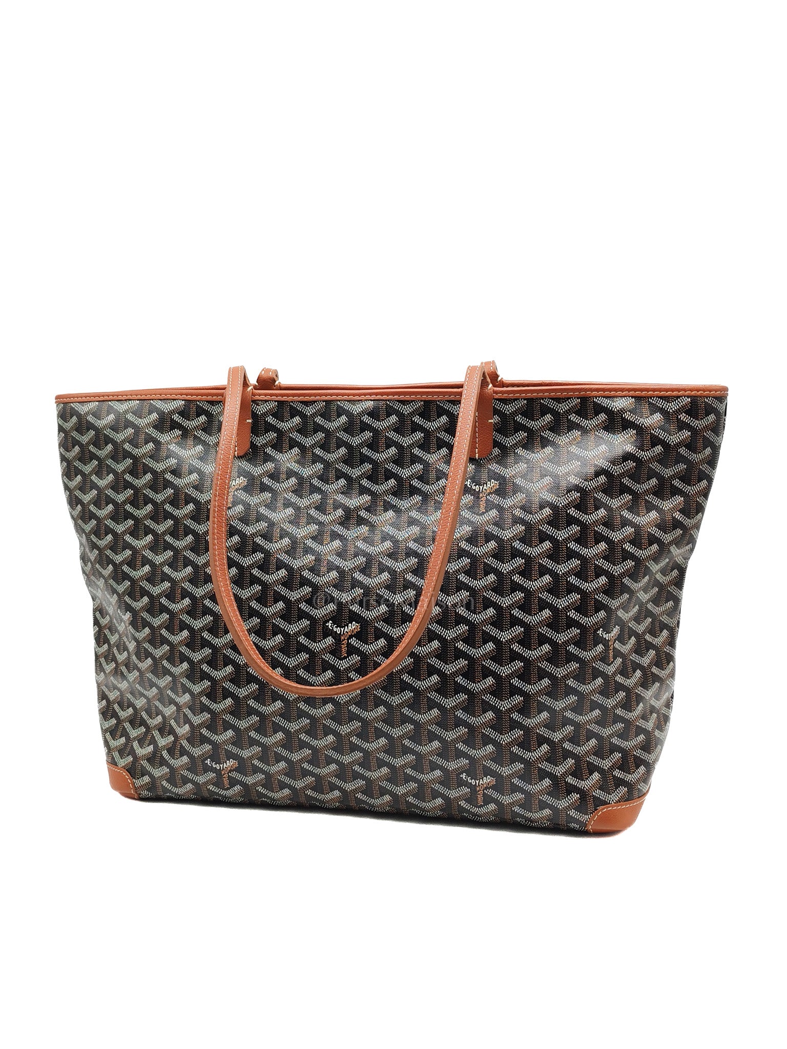 Artois GM Tote in Tan/Black Goyardine Canvas | Purse Maison Luxury Bags Shop