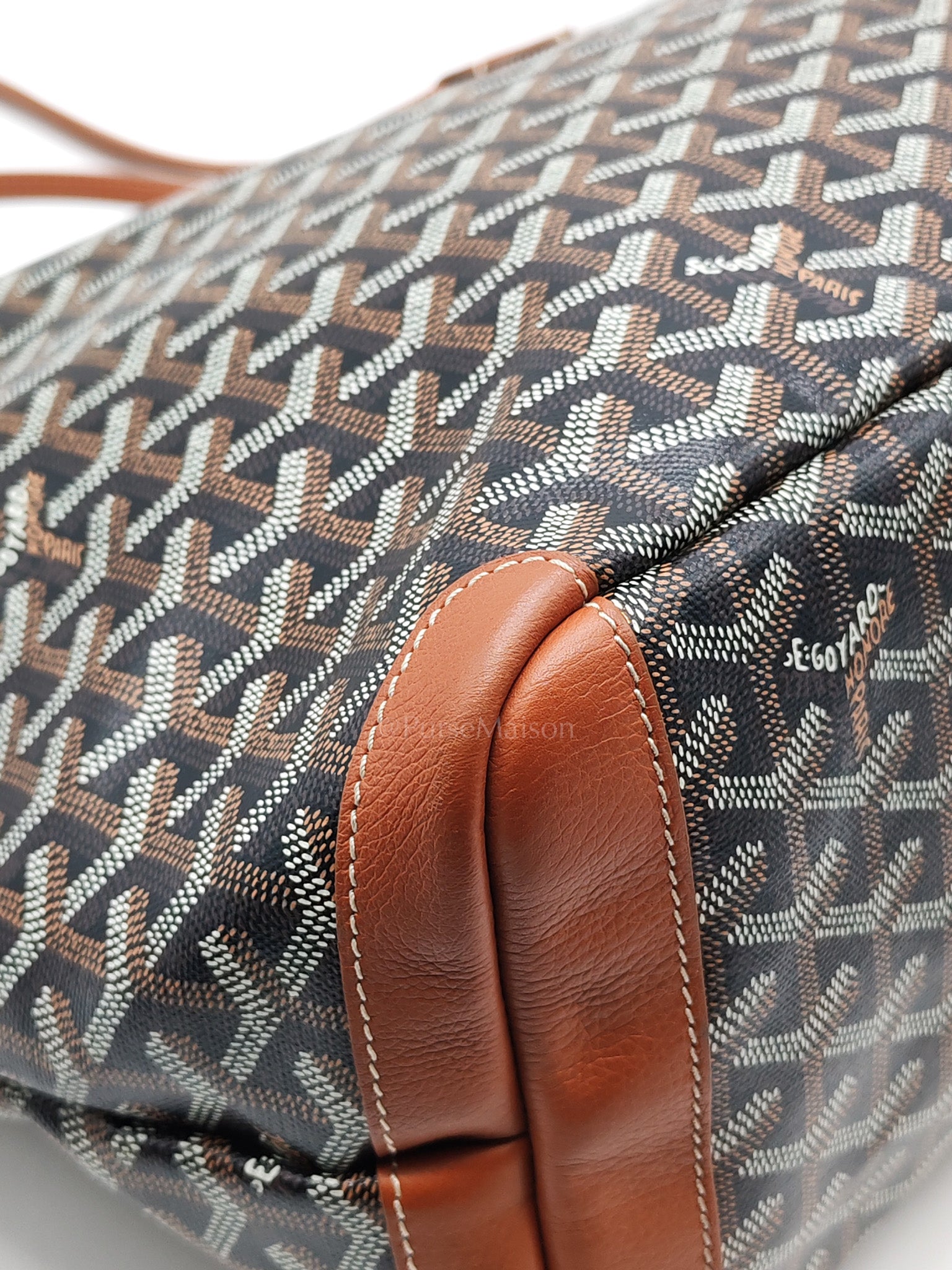 Artois GM Tote in Tan/Black Goyardine Canvas | Purse Maison Luxury Bags Shop
