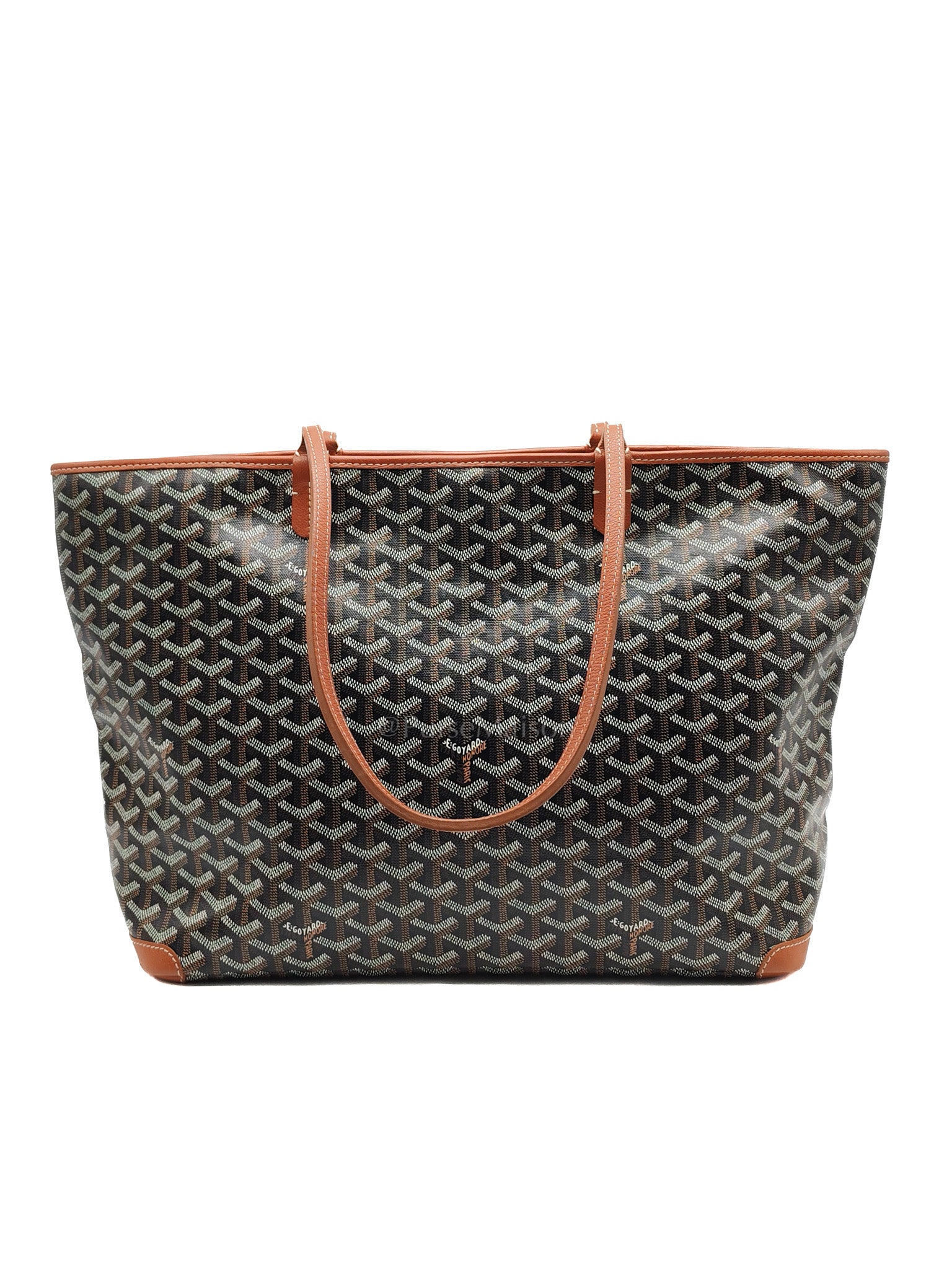 Artois GM Tote in Tan/Black Goyardine Canvas | Purse Maison Luxury Bags Shop