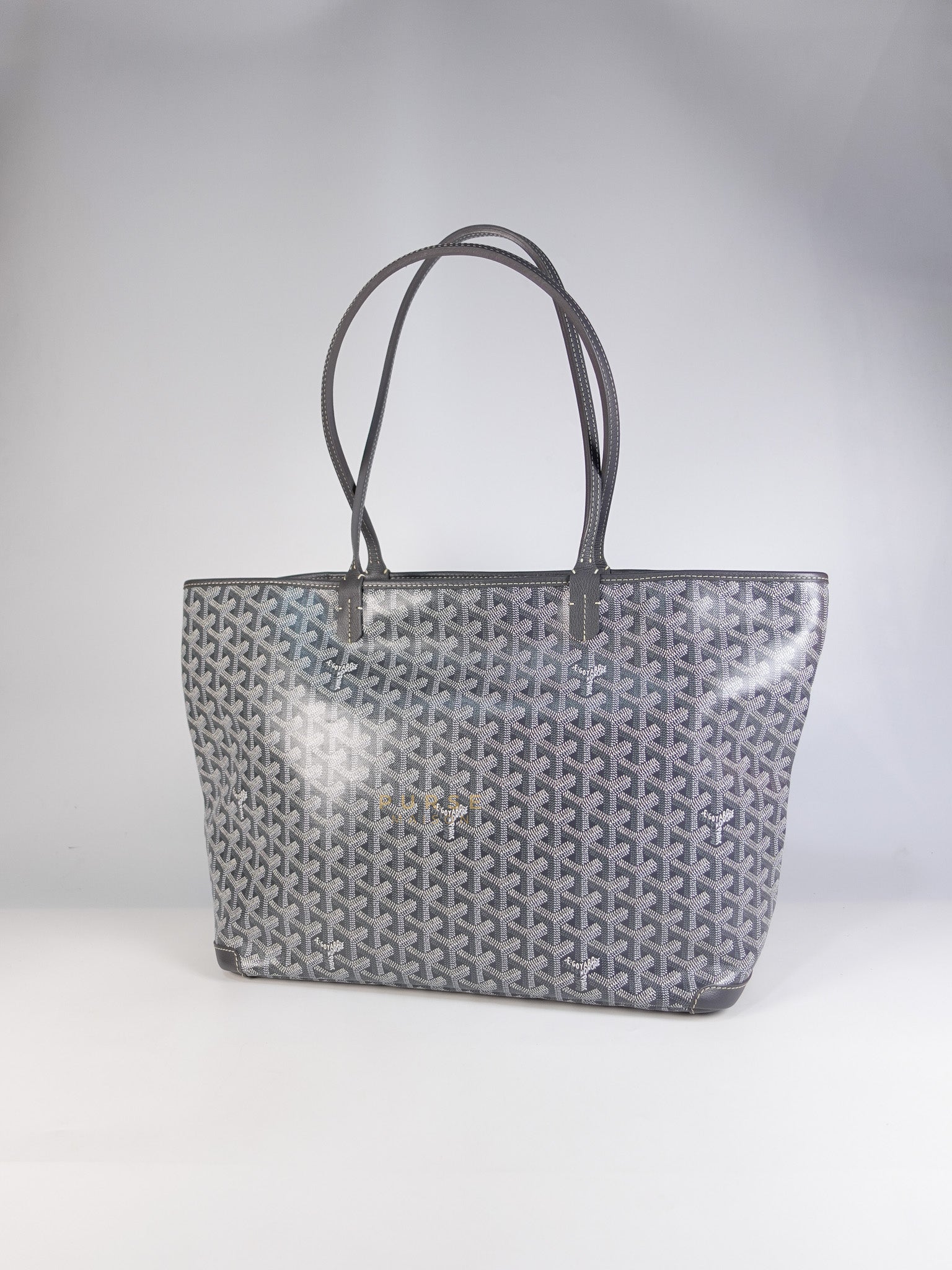 Artois MM Tote Bag in Gray Goyardine Canvas | Purse Maison Luxury Bags Shop