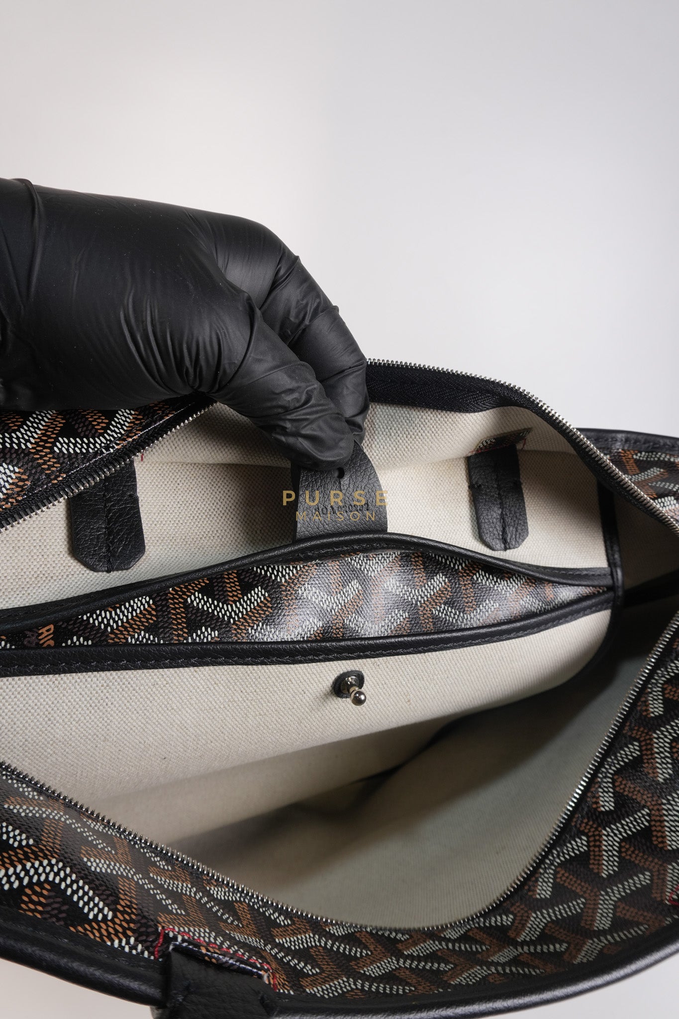 Artois PM Black in Goyardine Canvas | Purse Maison Luxury Bags Shop