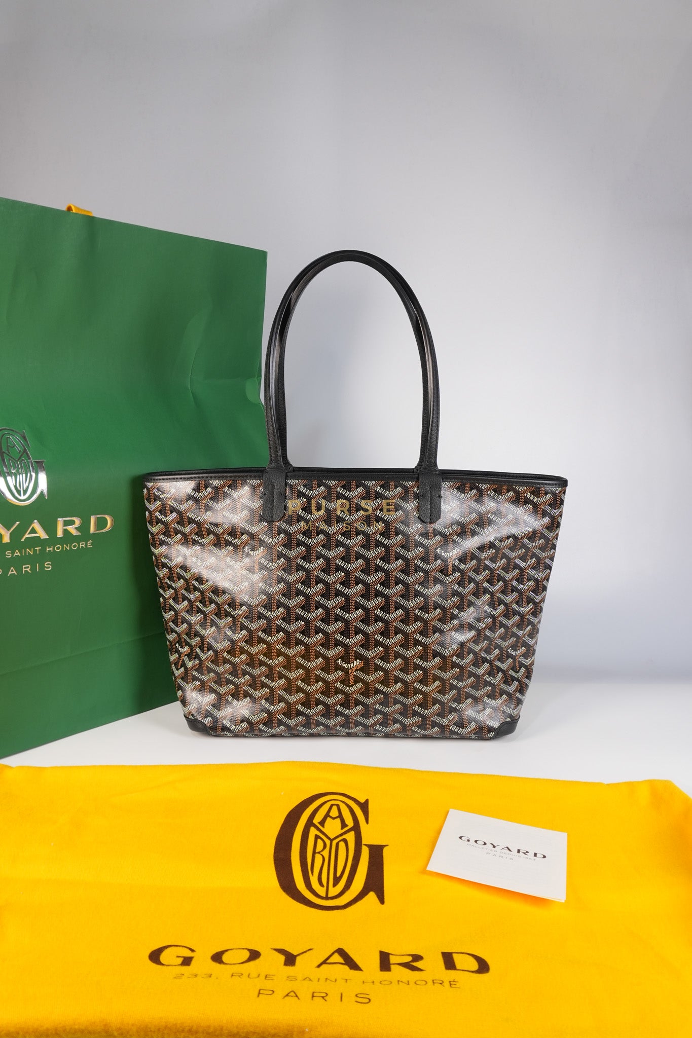 Artois PM Black in Goyardine Canvas | Purse Maison Luxury Bags Shop