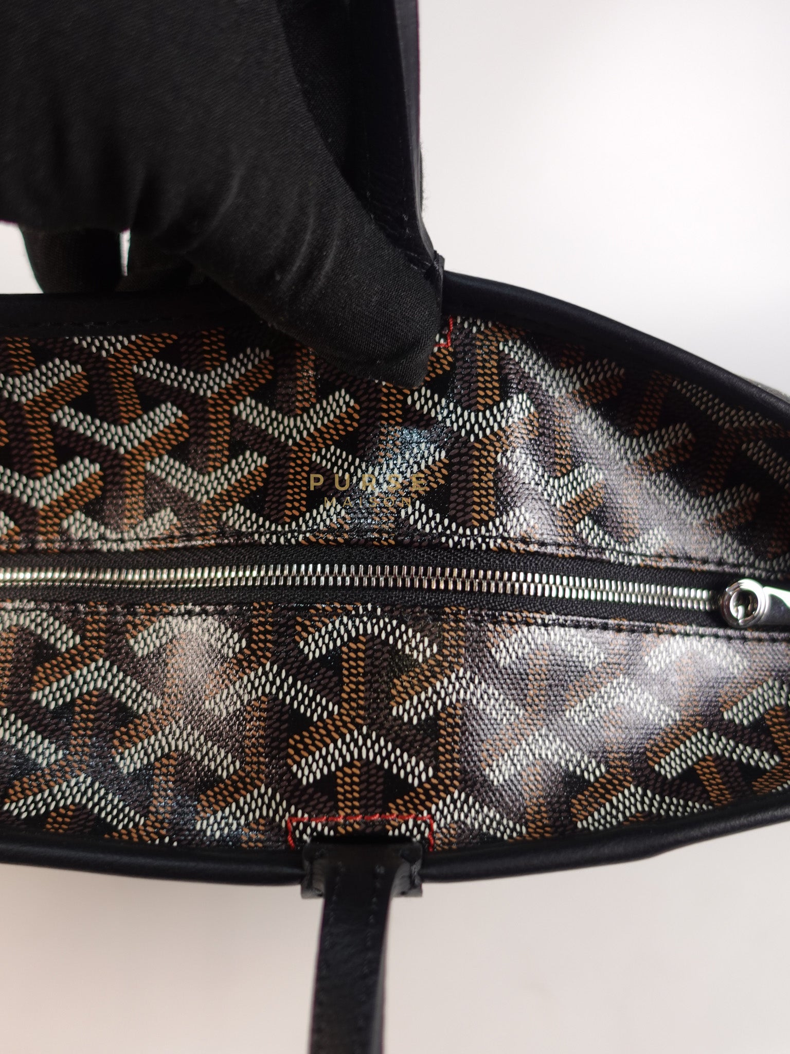 Artois PM in Black Goyardine Canvas | Purse Maison Luxury Bags Shop