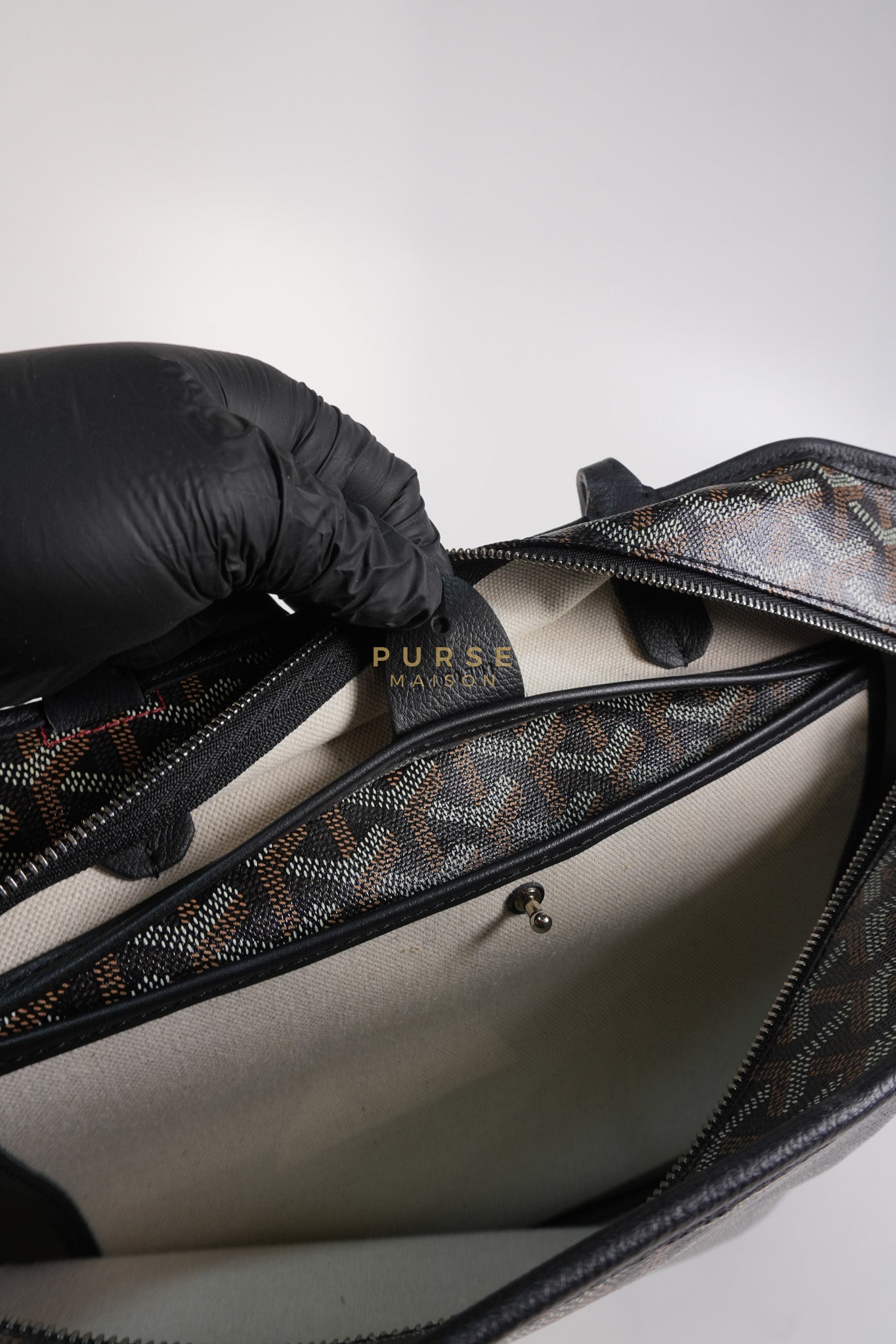 Artois PM in Black Goyardine Canvas | Purse Maison Luxury Bags Shop