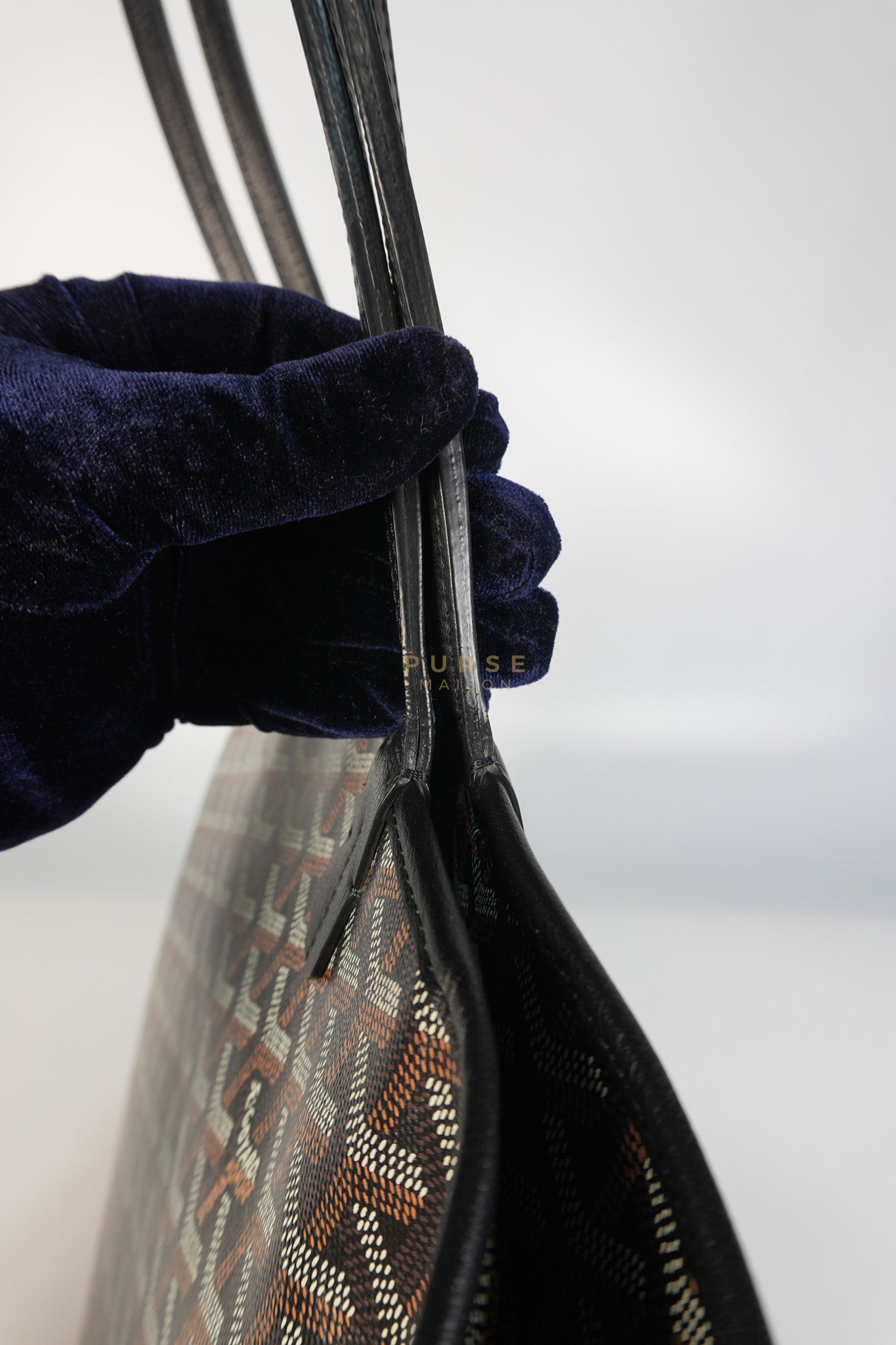 Artois PM in Black Goyardine Canvas | Purse Maison Luxury Bags Shop