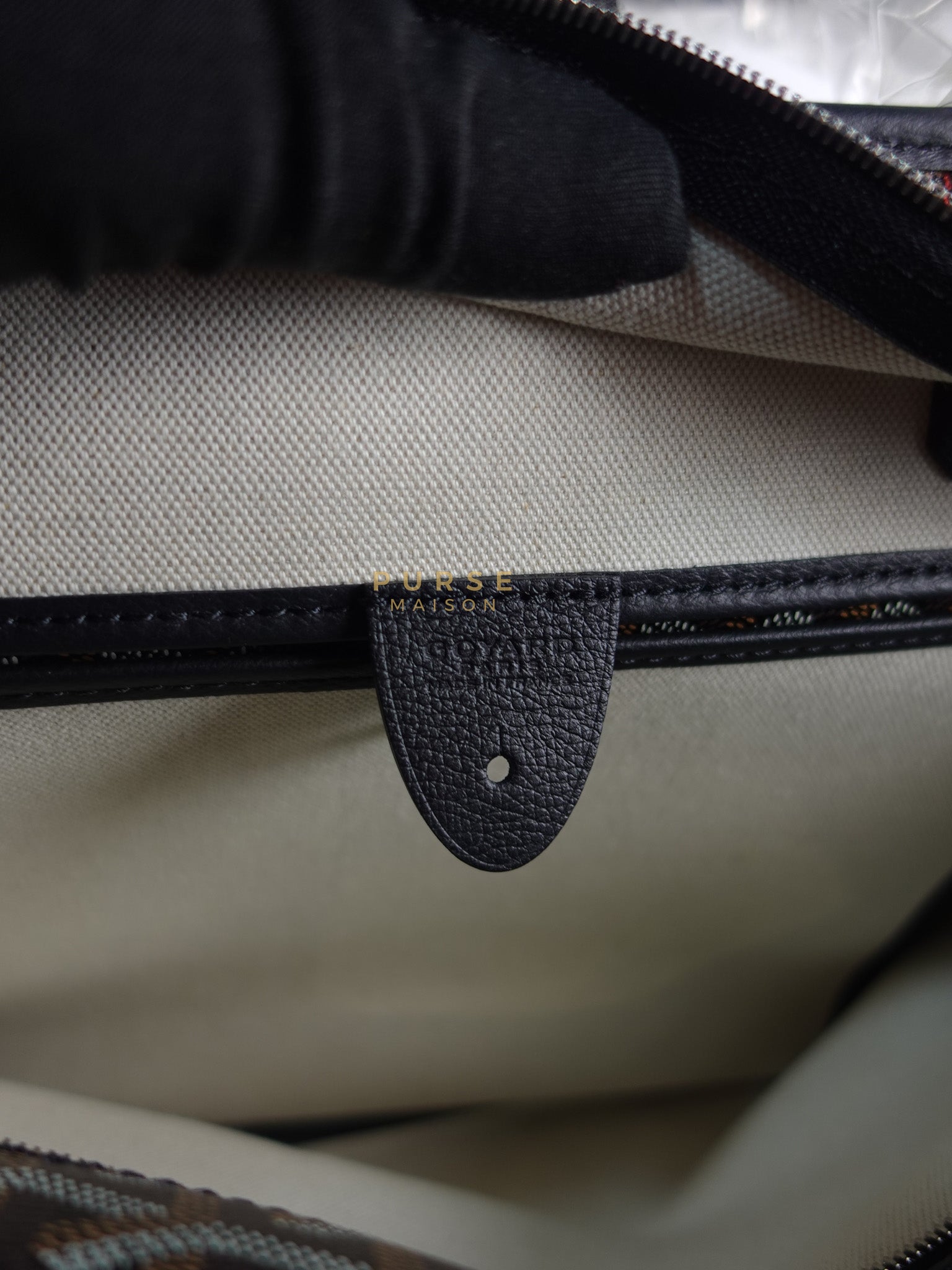 Artois PM in Black Goyardine Canvas | Purse Maison Luxury Bags Shop