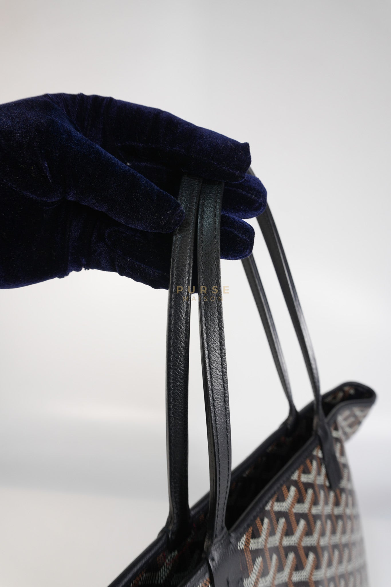 Artois PM in Black Goyardine Canvas | Purse Maison Luxury Bags Shop