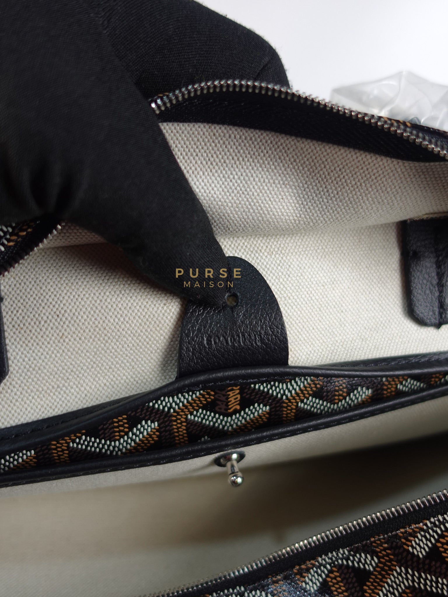 Artois PM in Black Goyardine Canvas | Purse Maison Luxury Bags Shop