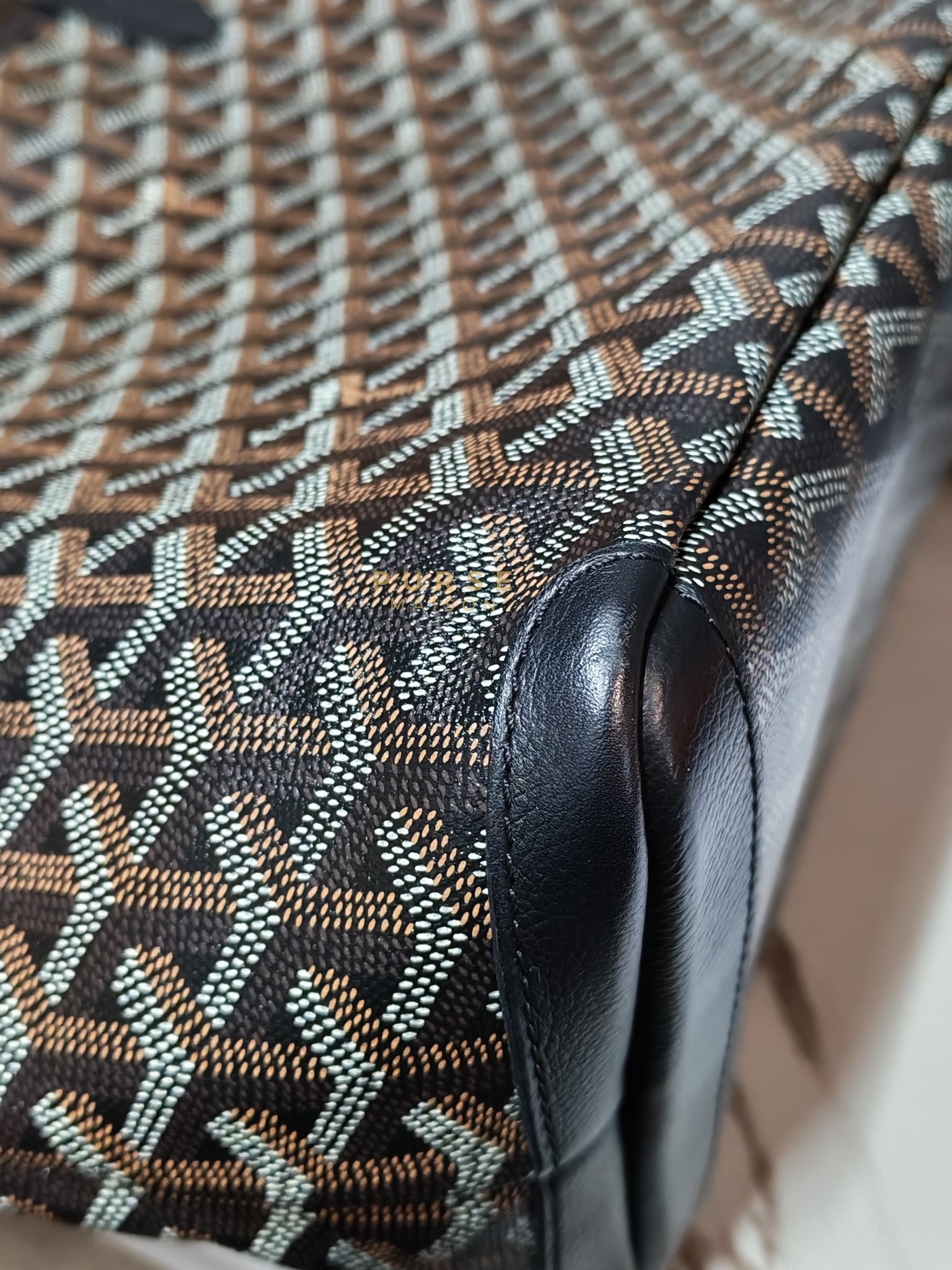 Artois PM in Black Goyardine Canvas | Purse Maison Luxury Bags Shop
