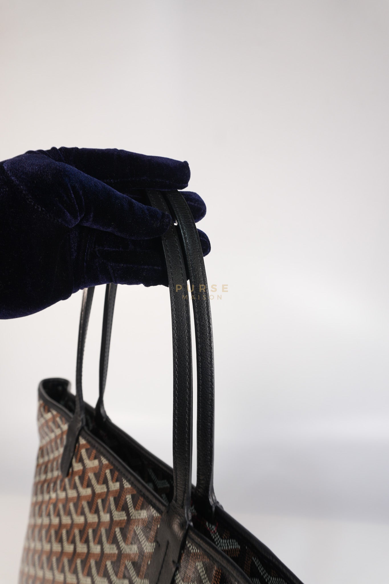 Artois PM in Black Goyardine Canvas | Purse Maison Luxury Bags Shop