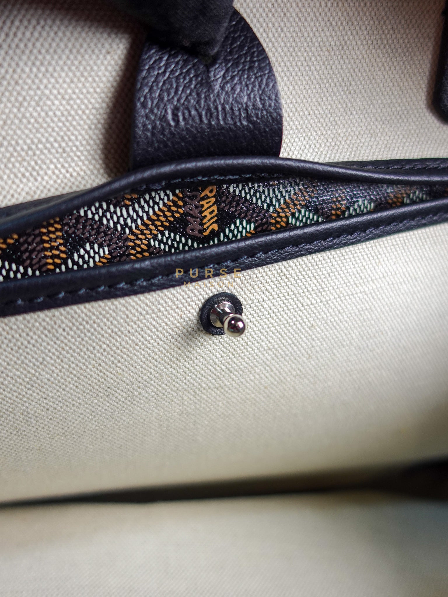 Artois PM in Black Goyardine Canvas | Purse Maison Luxury Bags Shop