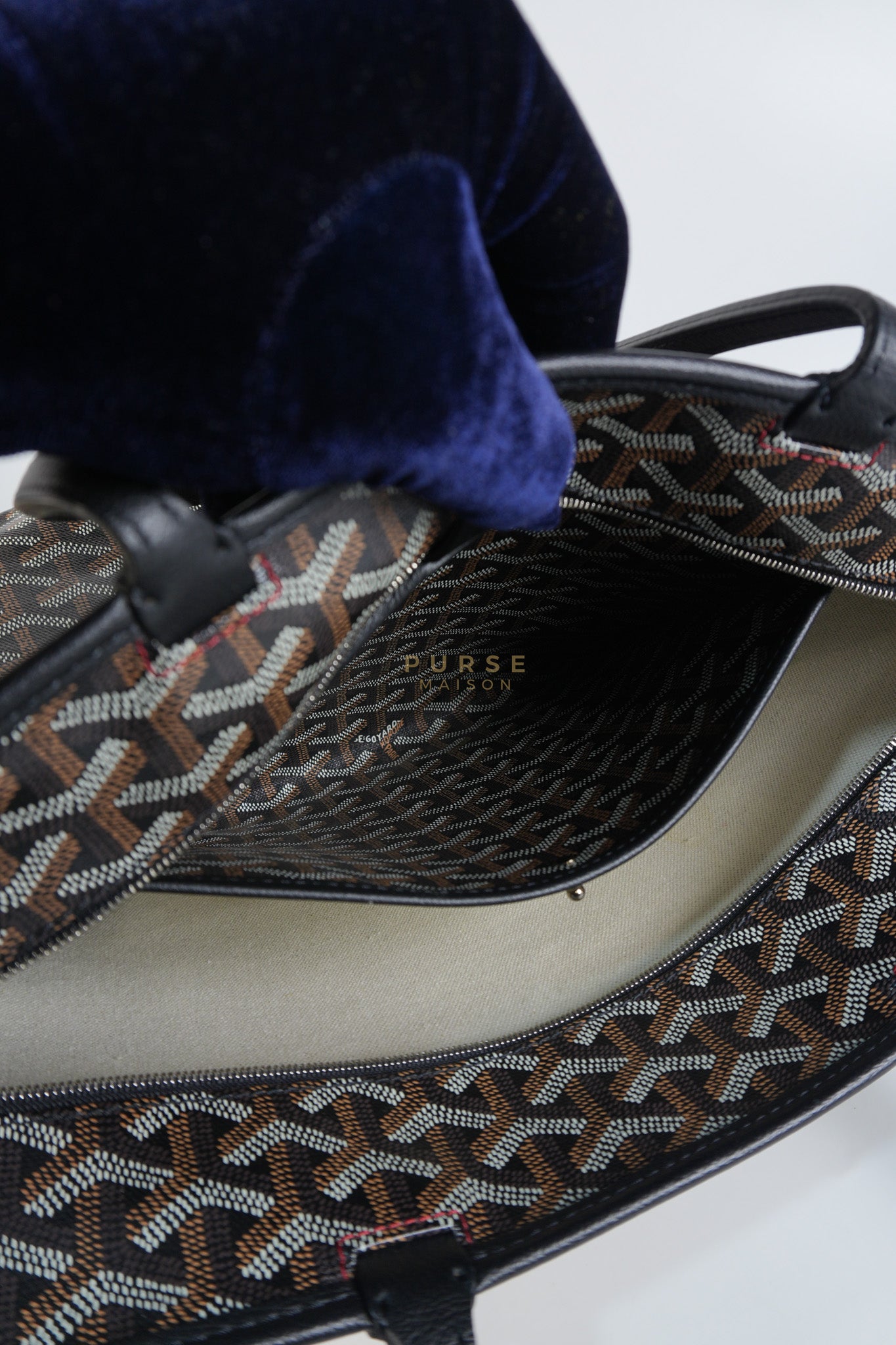 Artois PM in Black Goyardine Canvas | Purse Maison Luxury Bags Shop