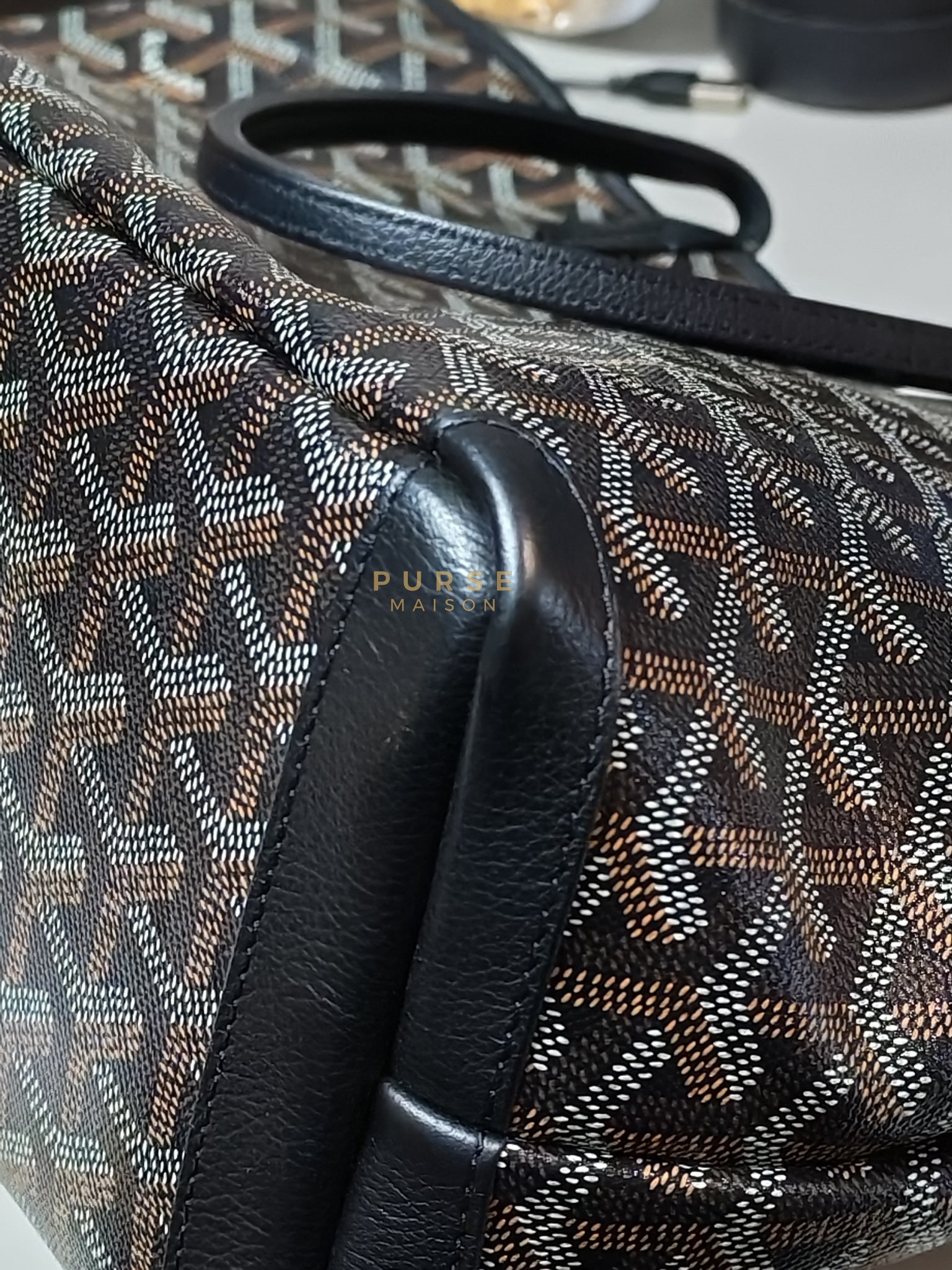 Artois PM in Black Goyardine Canvas | Purse Maison Luxury Bags Shop
