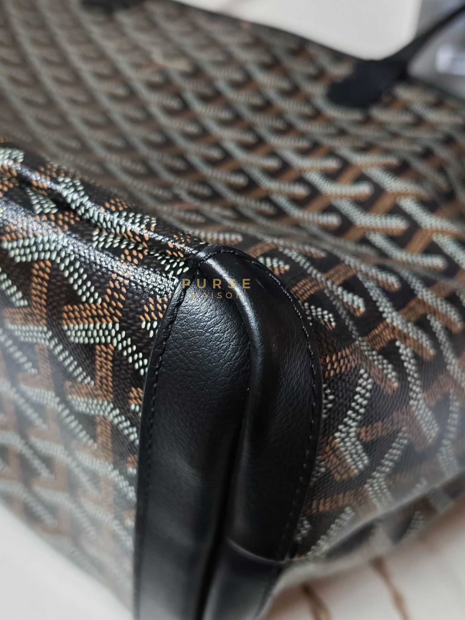 Artois PM in Black Goyardine Canvas | Purse Maison Luxury Bags Shop