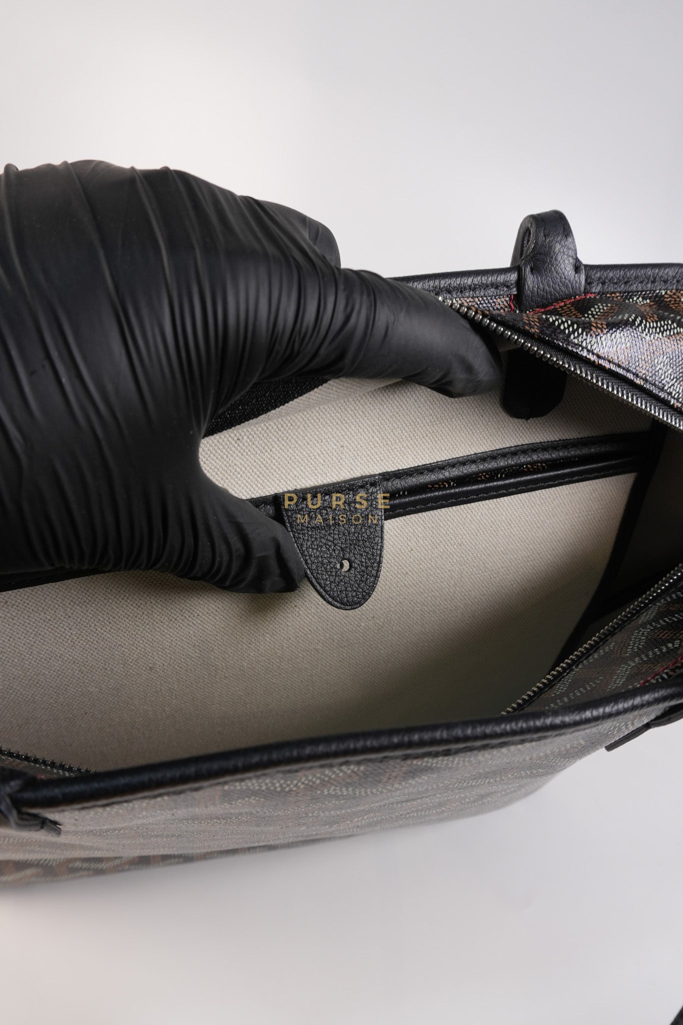 Artois PM in Black Goyardine Canvas | Purse Maison Luxury Bags Shop