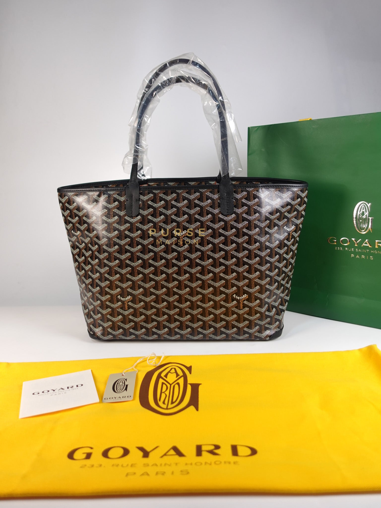 Artois PM in Black Goyardine Canvas | Purse Maison Luxury Bags Shop