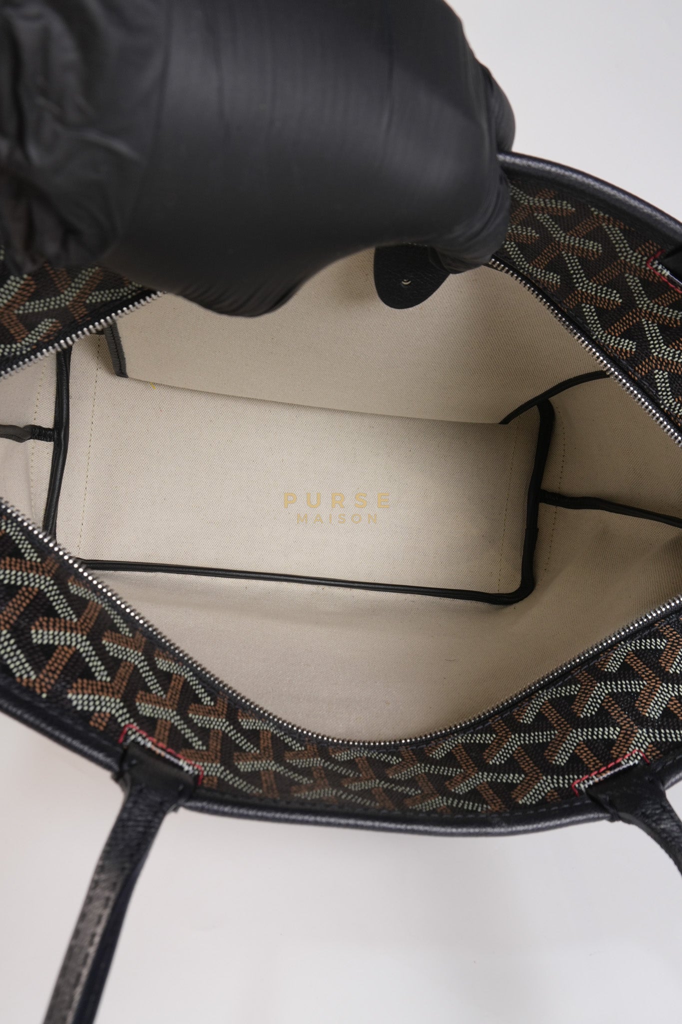 Artois PM in Black Goyardine Canvas | Purse Maison Luxury Bags Shop