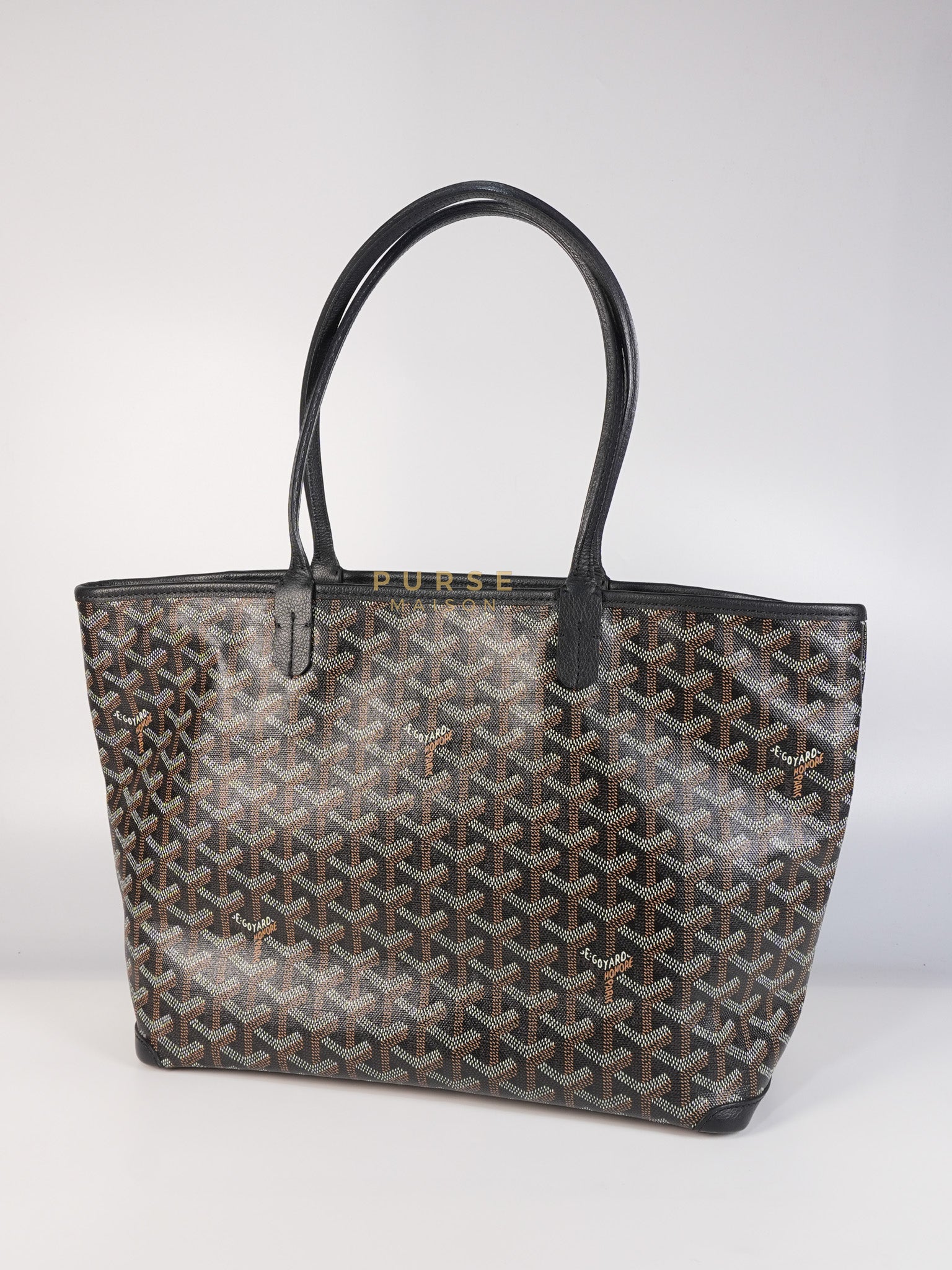 Artois PM in Black Goyardine Canvas | Purse Maison Luxury Bags Shop
