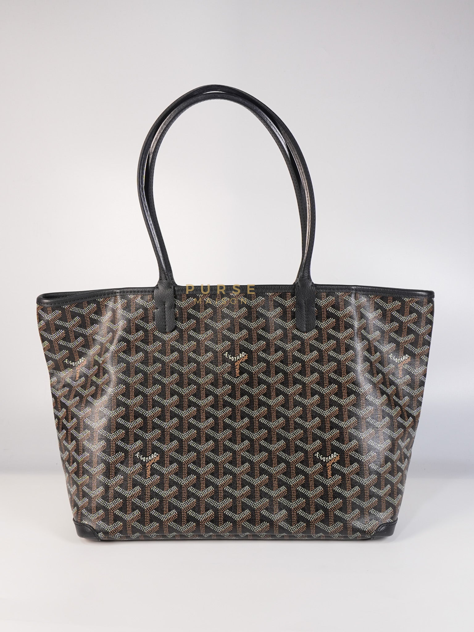 Artois PM in Black Goyardine Canvas | Purse Maison Luxury Bags Shop