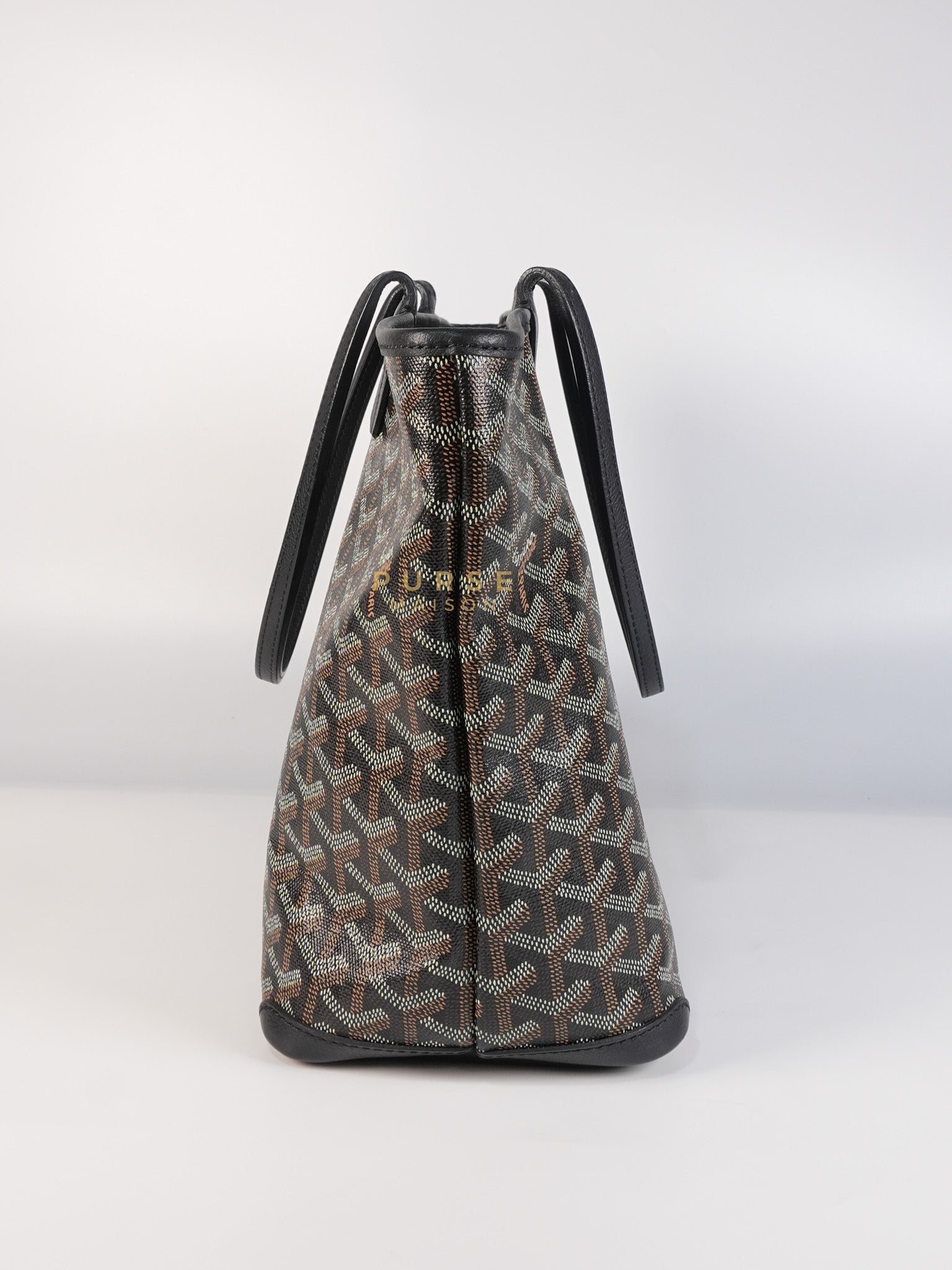 Artois PM in Black Goyardine Canvas | Purse Maison Luxury Bags Shop