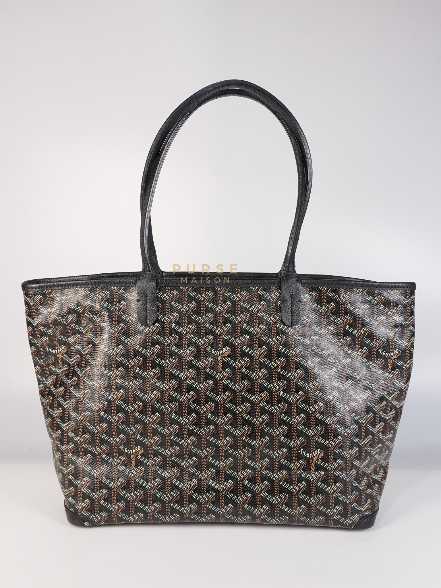 Artois PM in Black Goyardine Canvas | Purse Maison Luxury Bags Shop