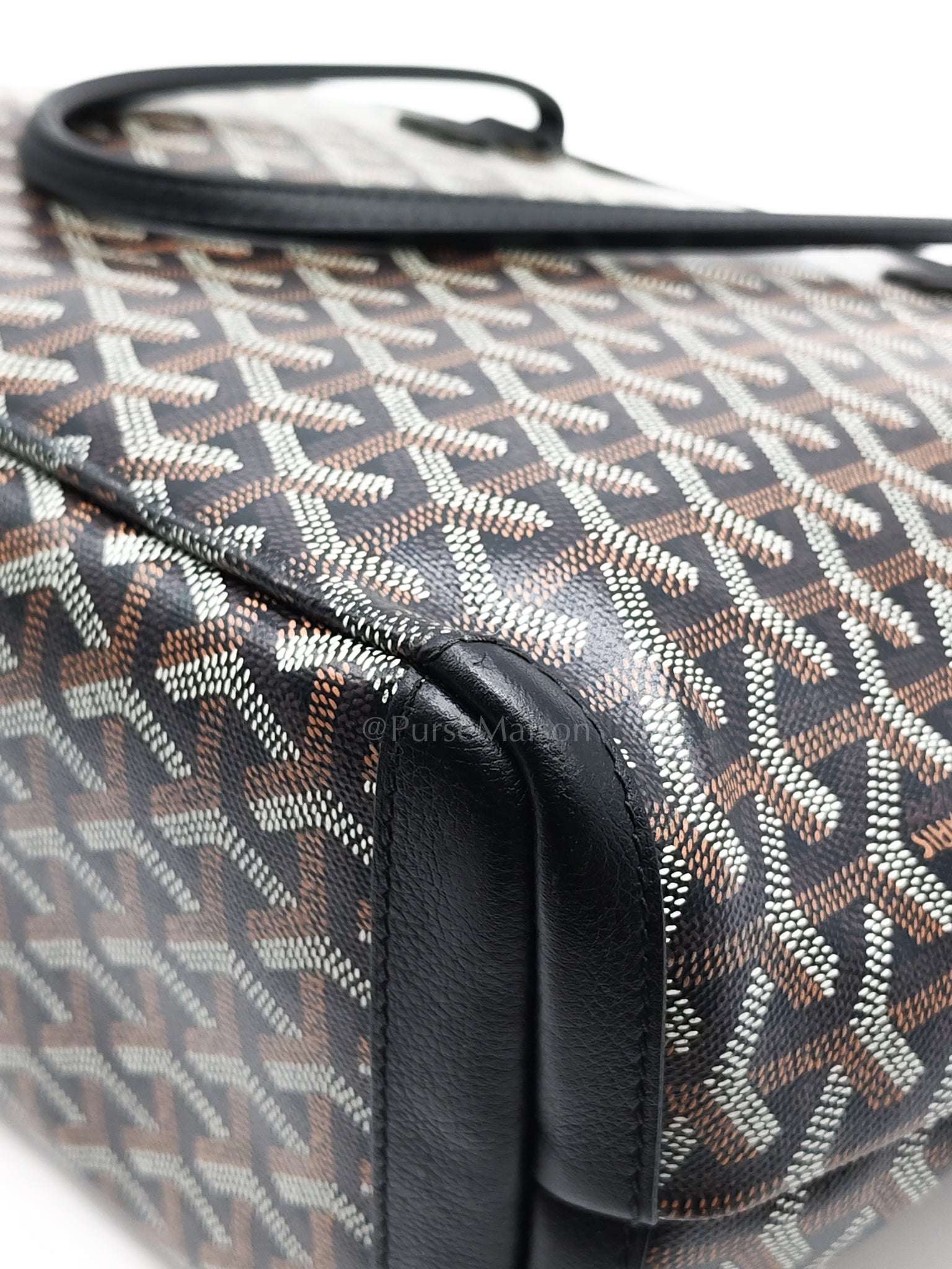 Artois PM in Black Goyardine Canvas Tote Bag | Purse Maison Luxury Bags Shop