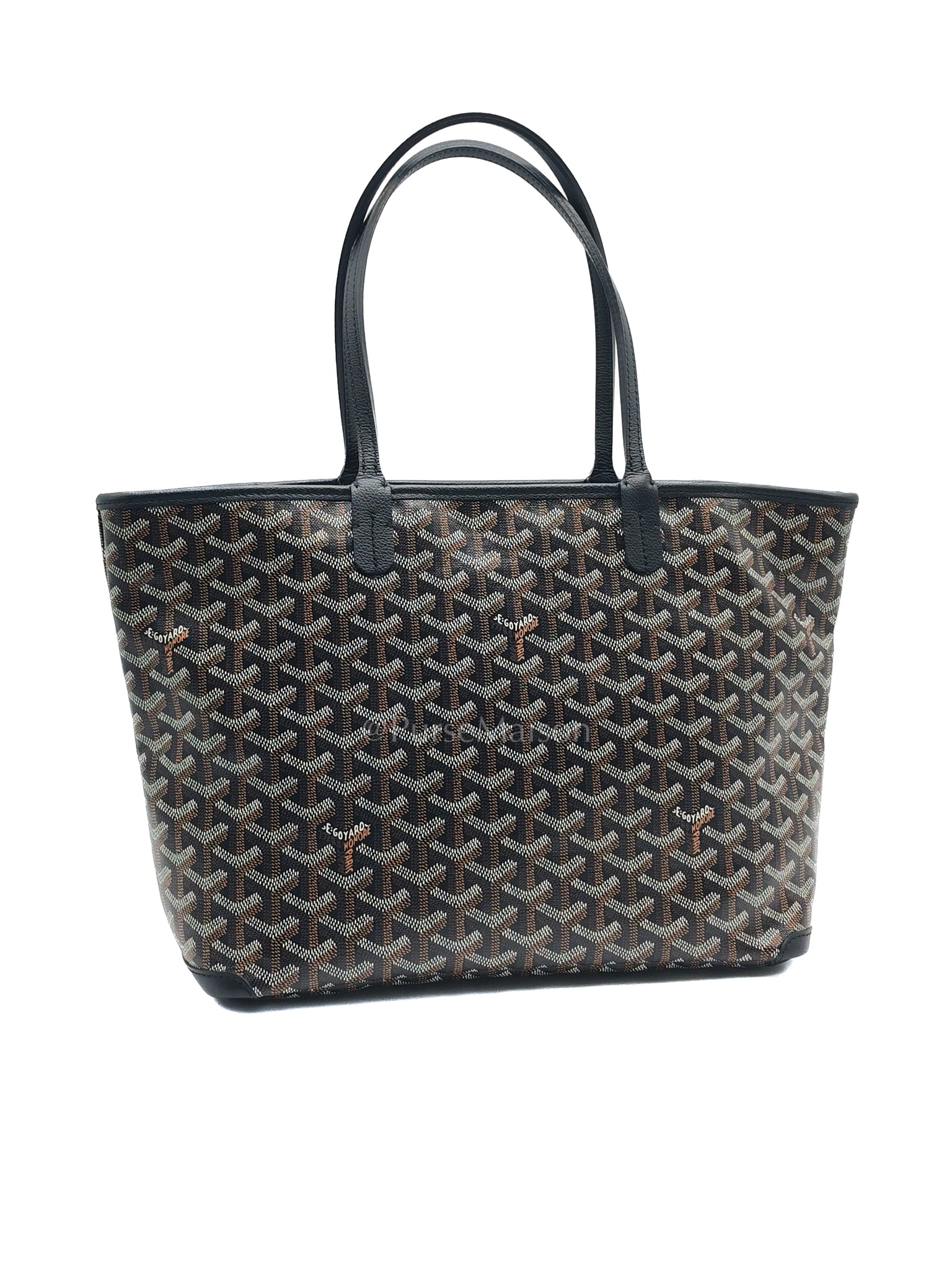 Artois PM in Black Goyardine Canvas Tote Bag | Purse Maison Luxury Bags Shop