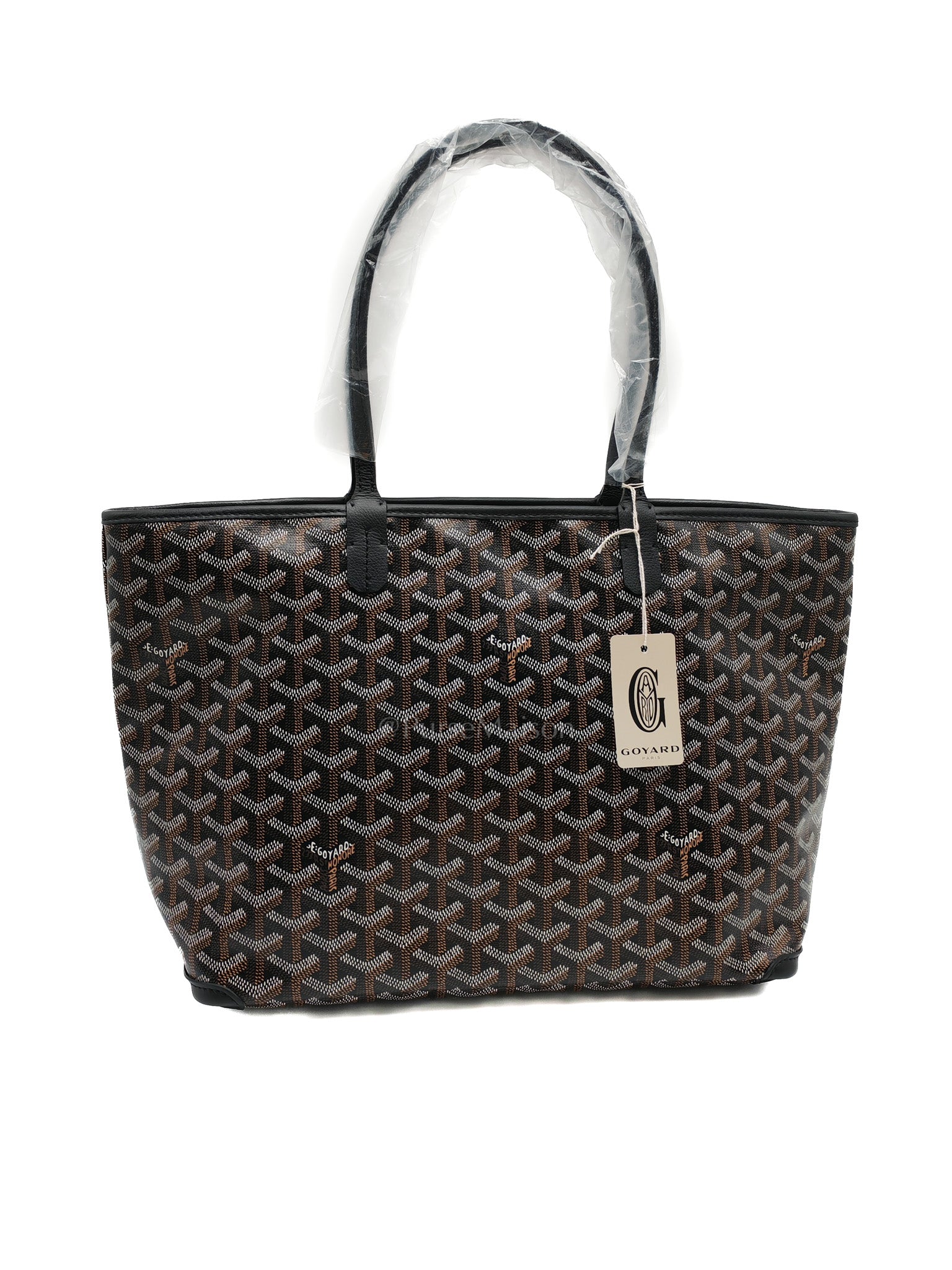 Artois PM Tote Bag in Black Goyardine Canvas | Purse Maison Luxury Bags Shop
