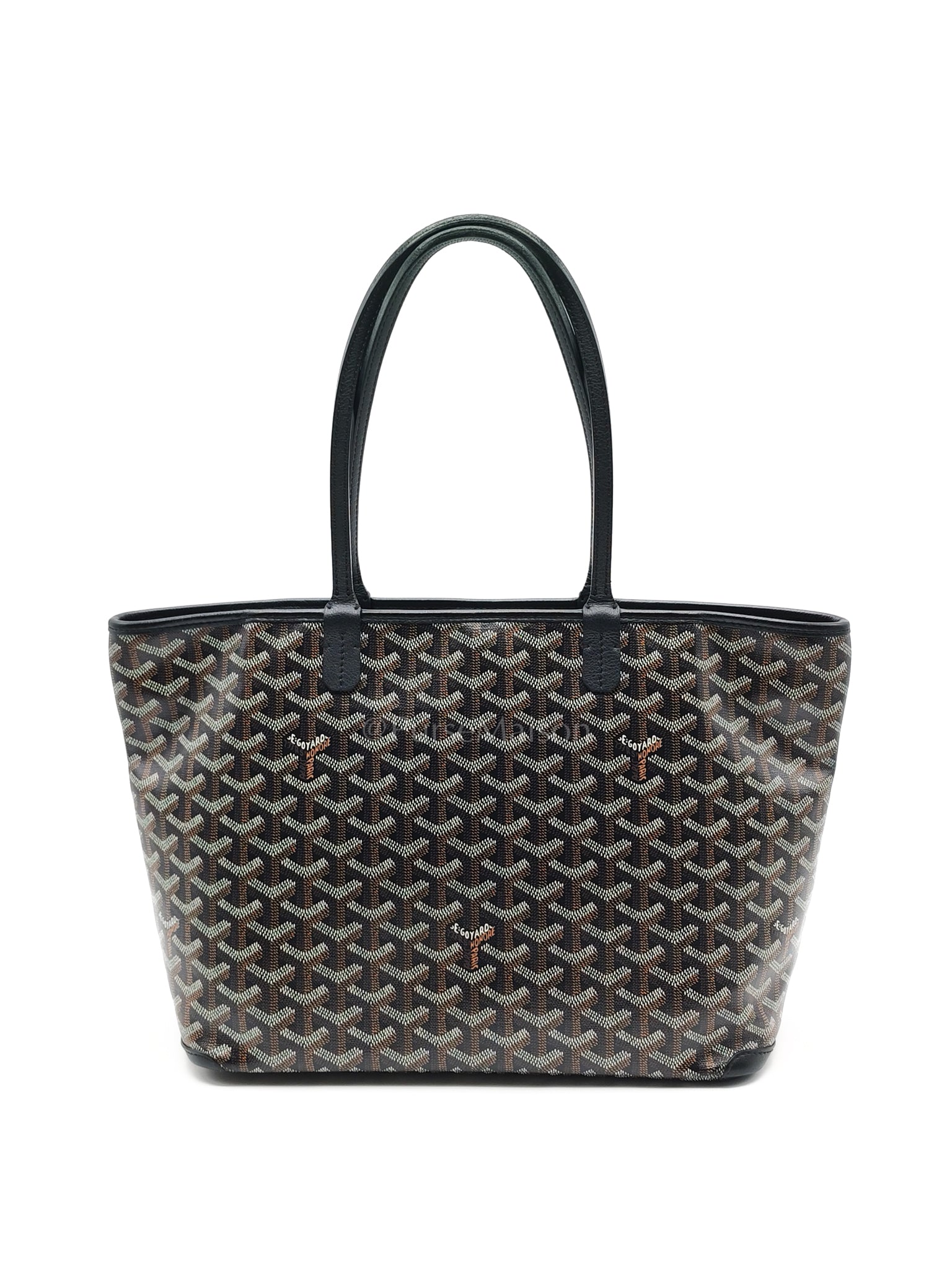 Artois PM in Black Goyardine Canvas Tote Bag | Purse Maison Luxury Bags Shop