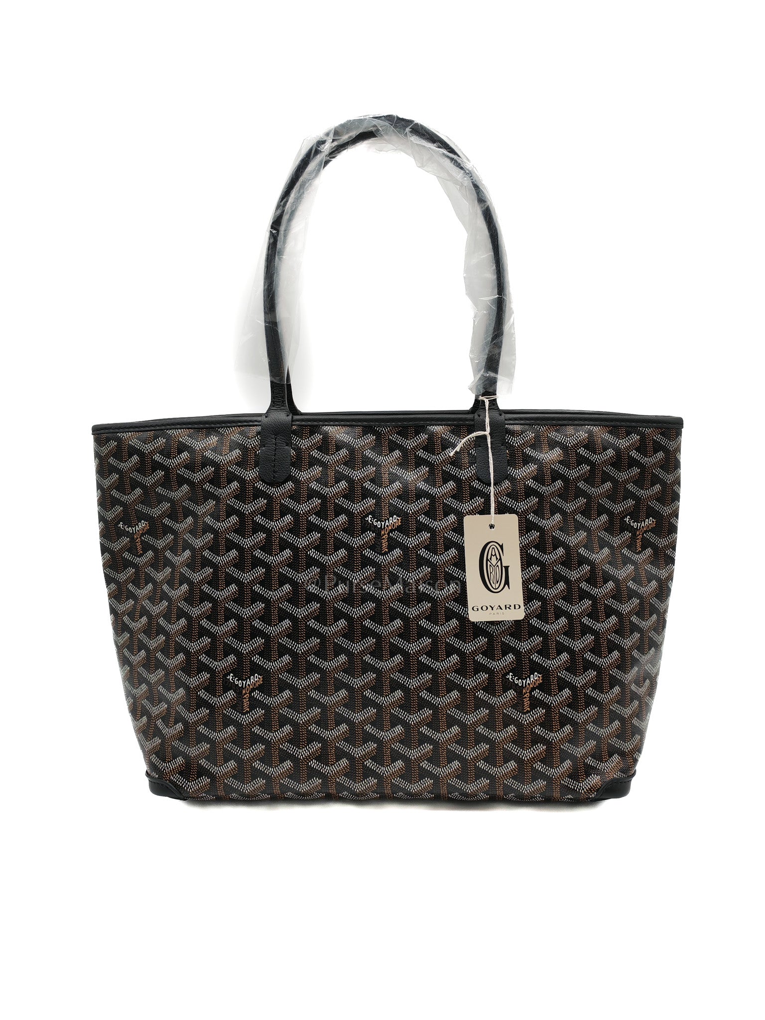 Artois PM Tote Bag in Black Goyardine Canvas | Purse Maison Luxury Bags Shop