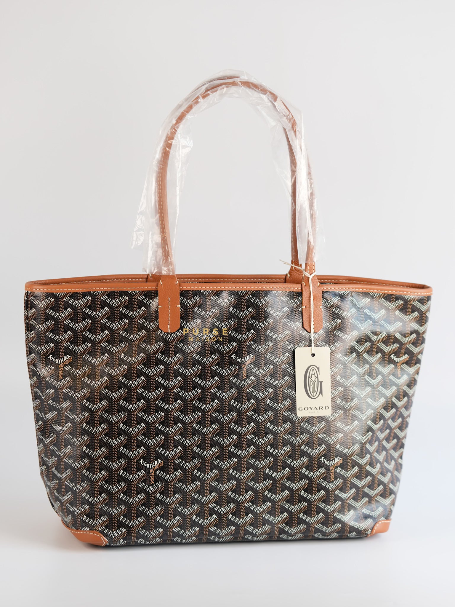 Artois PM in Black/Tan Tote Bag | Purse Maison Luxury Bags Shop