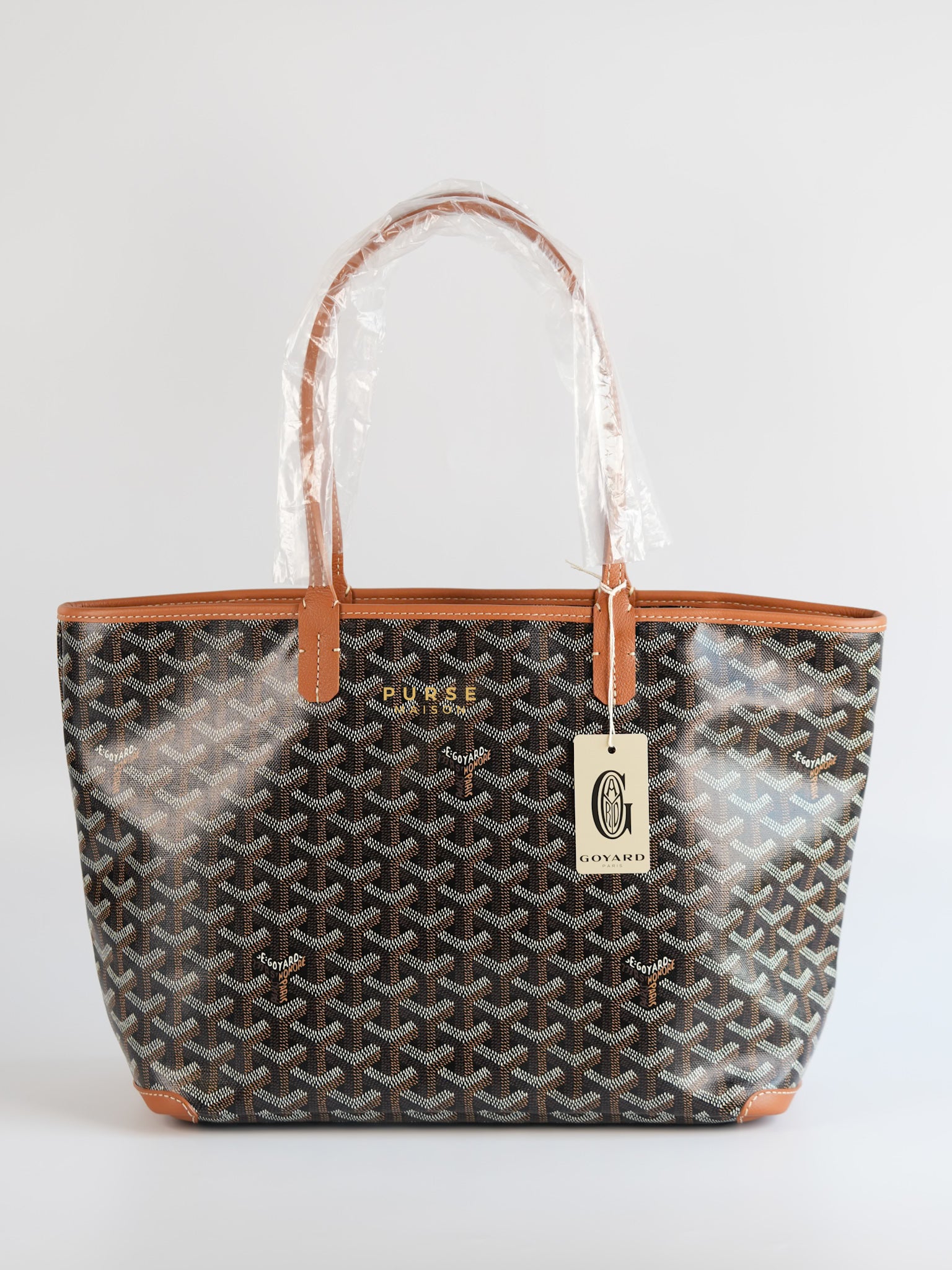 Artois PM in Black/Tan Tote Bag | Purse Maison Luxury Bags Shop