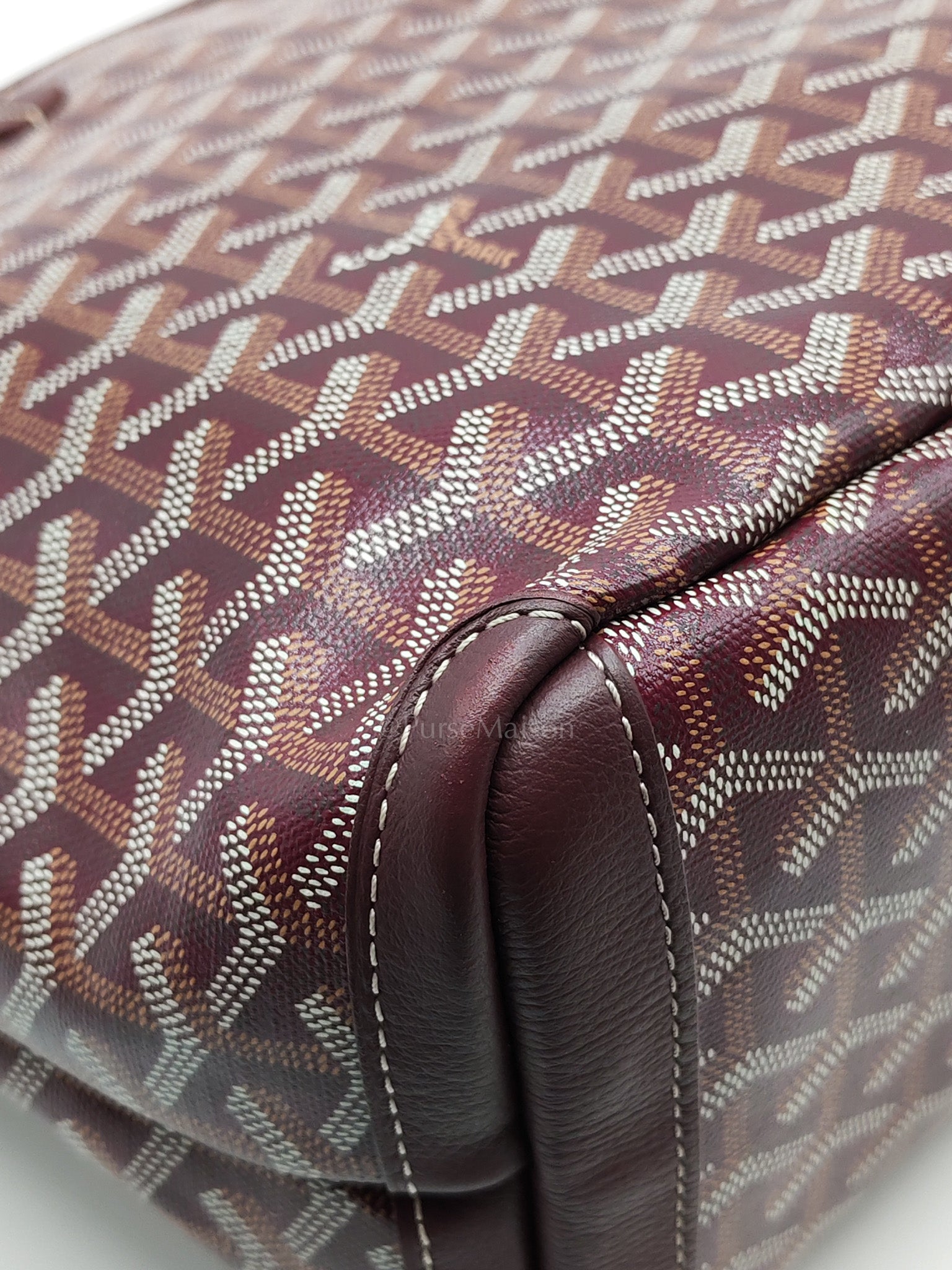 Artois PM in Burgundy Goyardine Canvas | Purse Maison Luxury Bags Shop